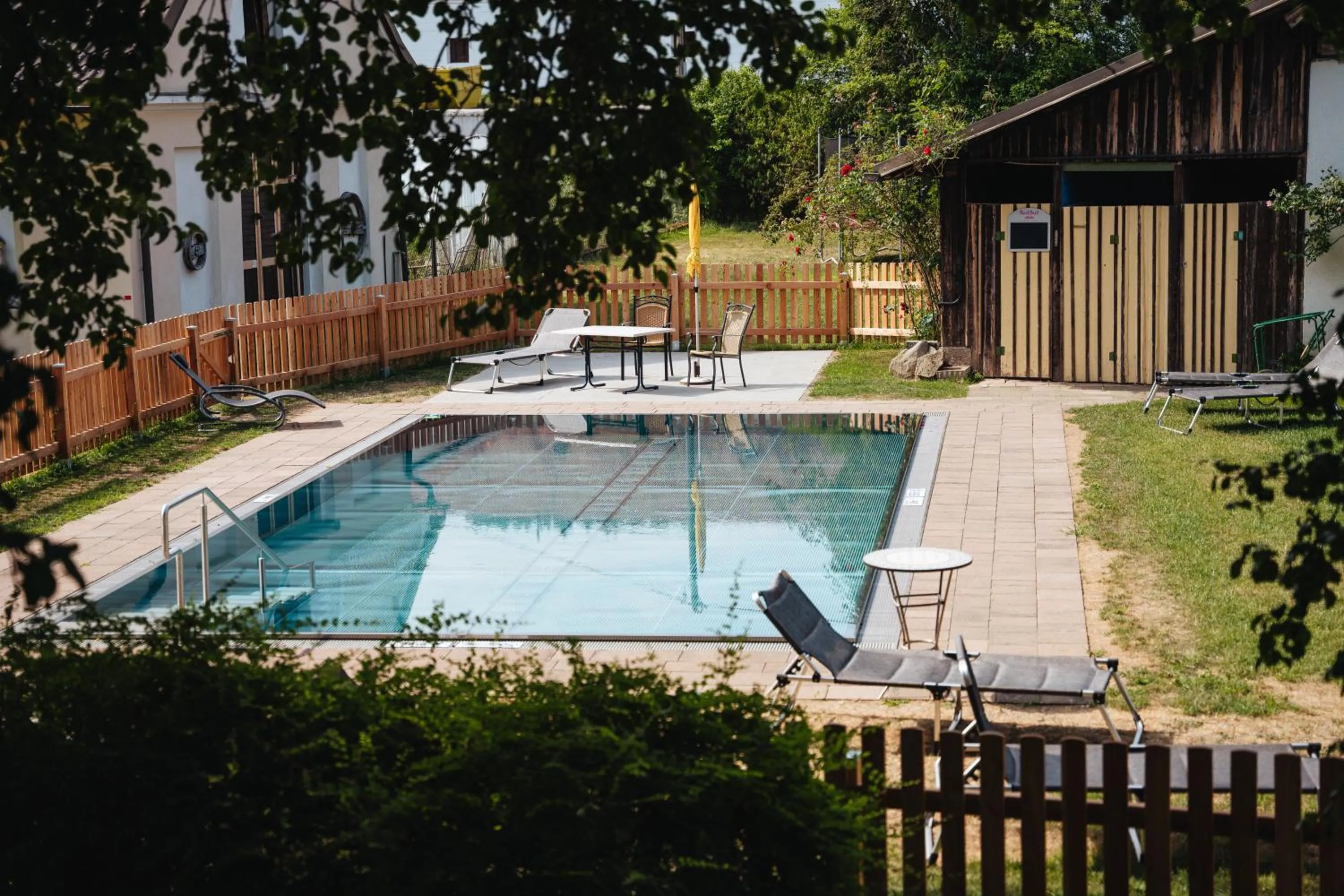 Pool view in Gasthof Pension Rabl