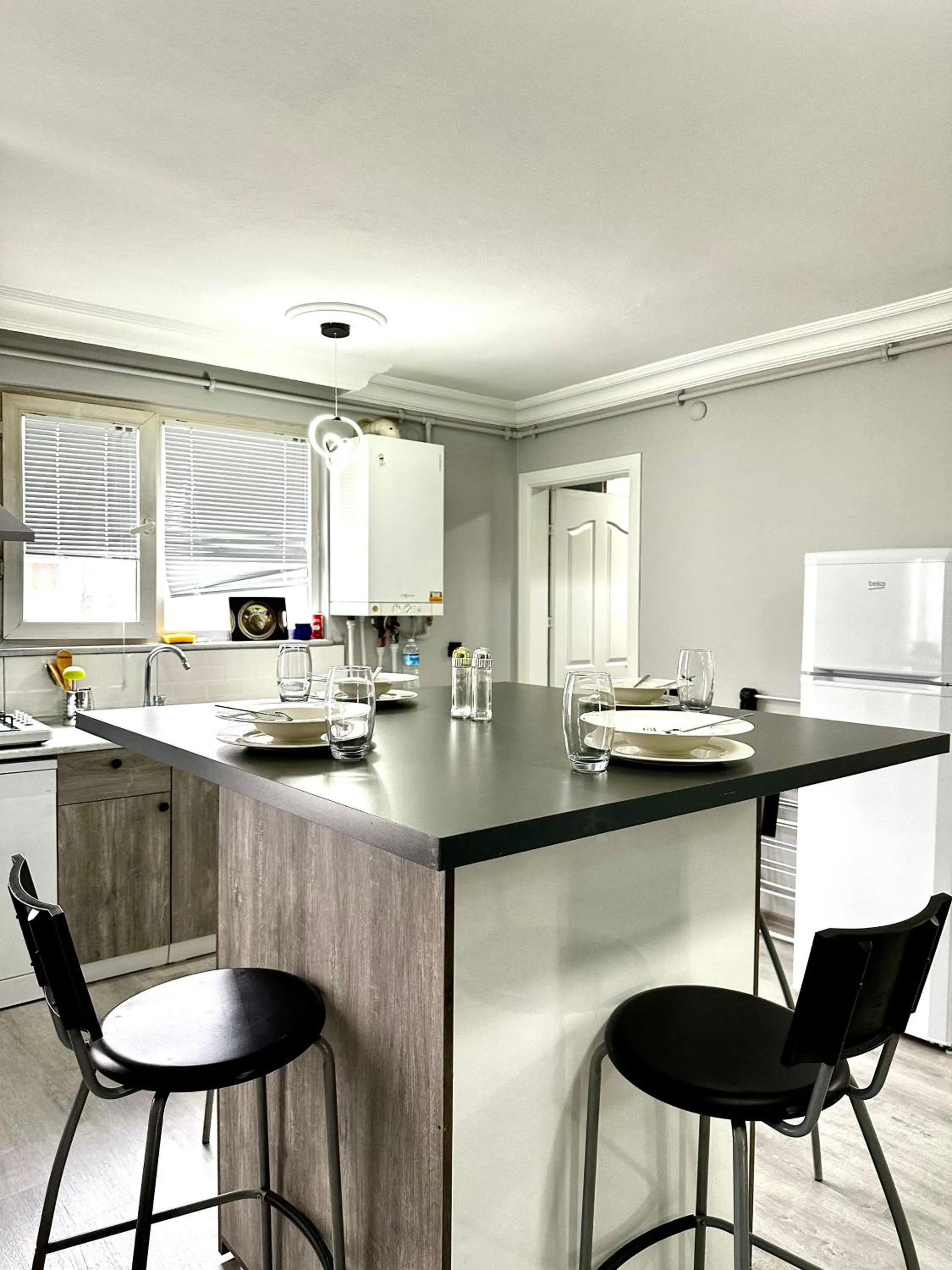 Kitchen or kitchenette in Blueway Hotel Residence