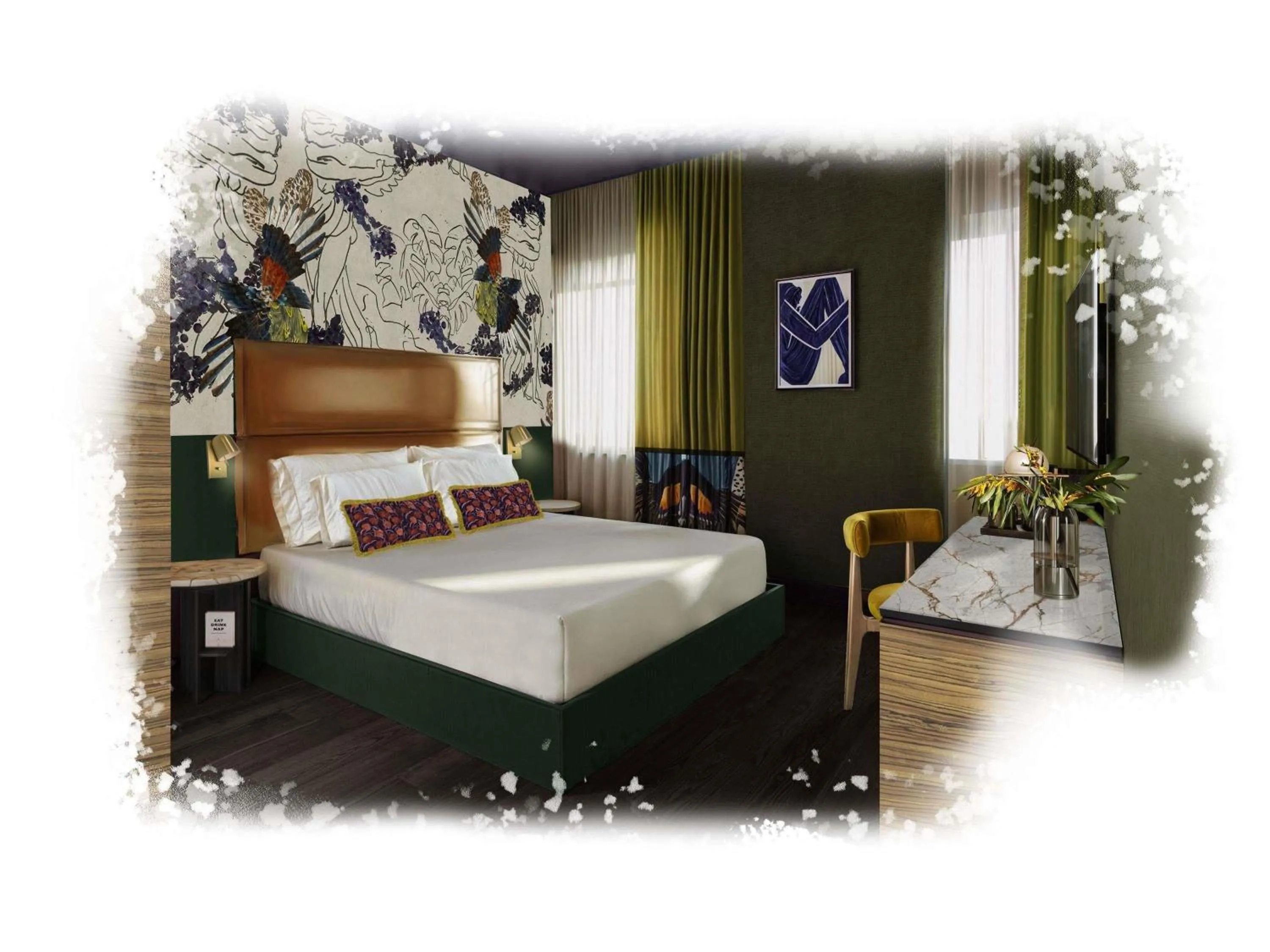 Property building, Bed in Mercure Roma Centro Saint John