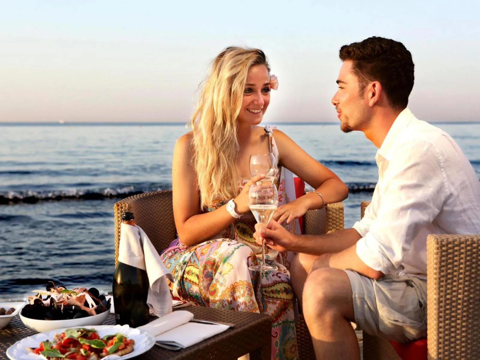 Beach in Hotel I Melograni