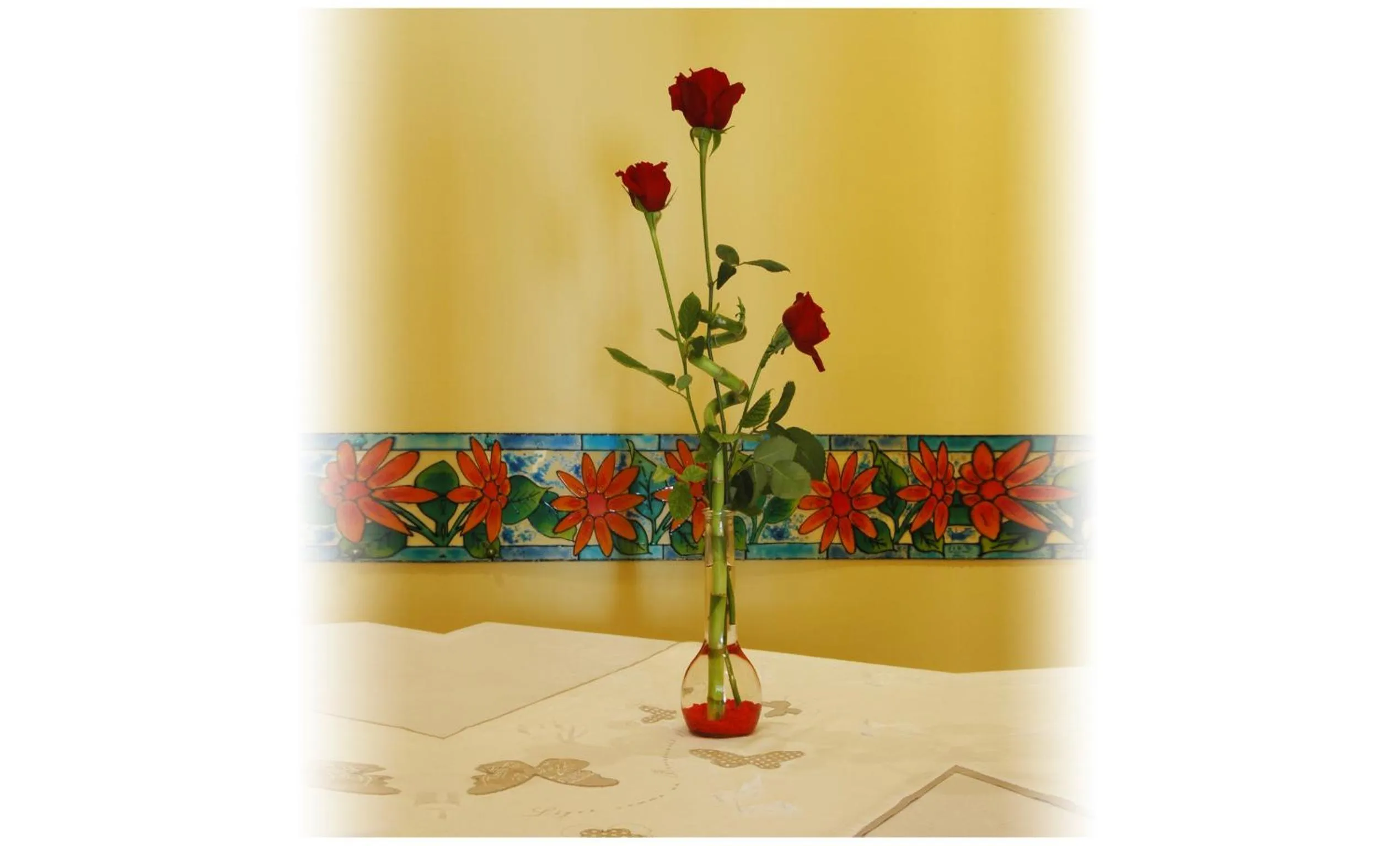 Decorative detail in Gaia's Room B&B