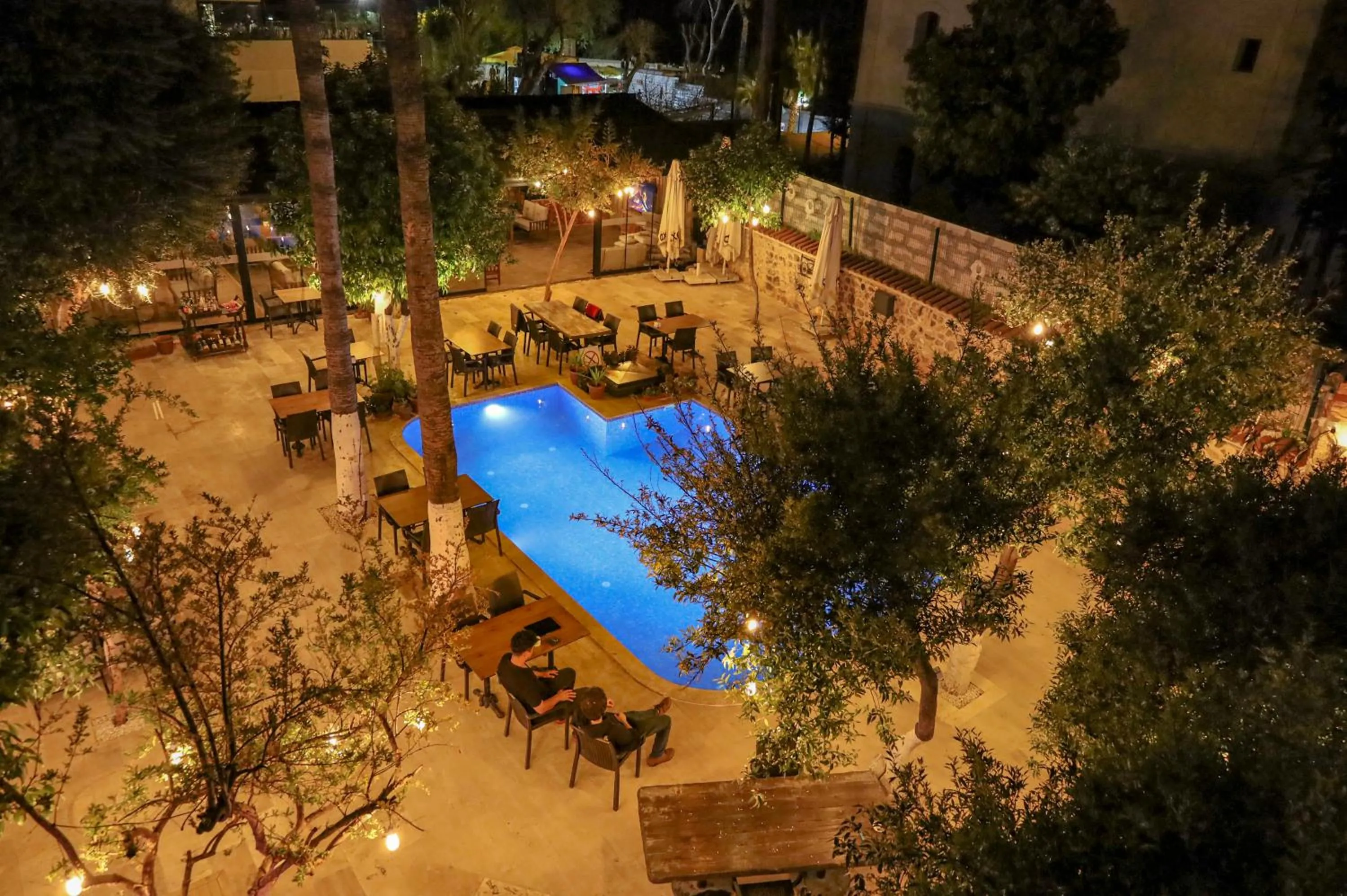 Night in Blue Sea Garden