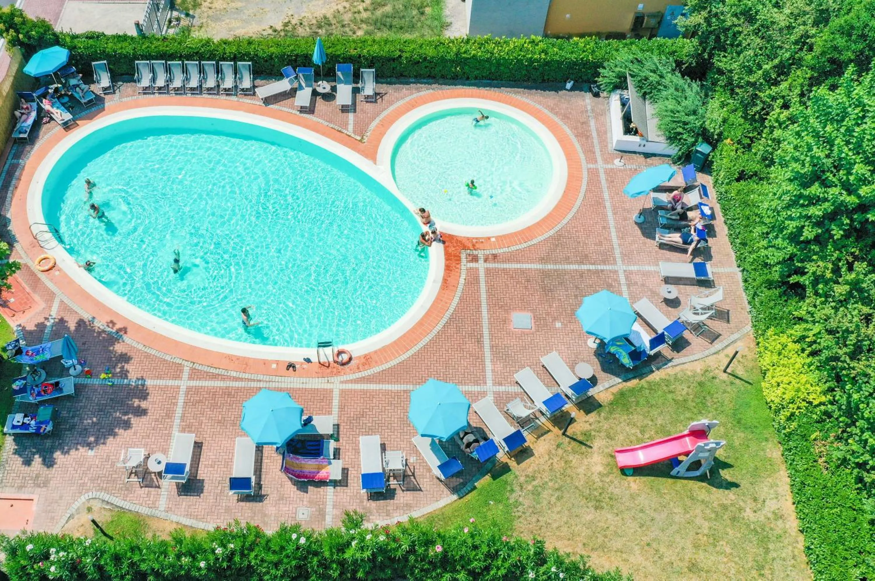 Pool view in Hotel Riel