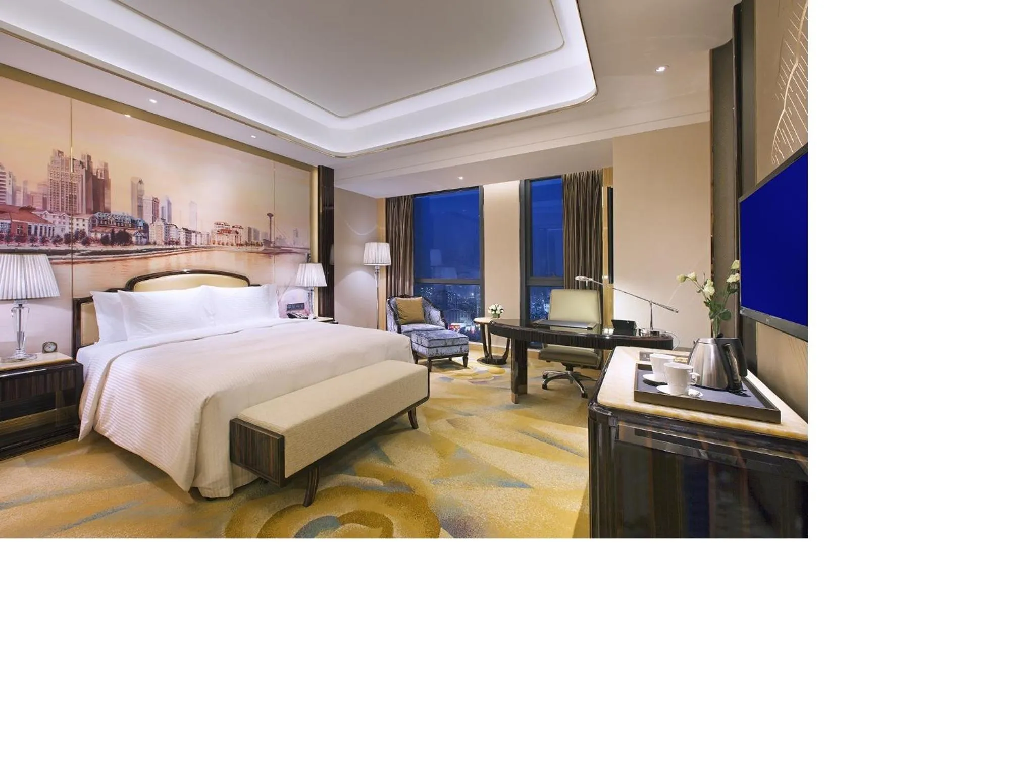 Photo of the whole room, Bed in Wanda Vista Tianjin