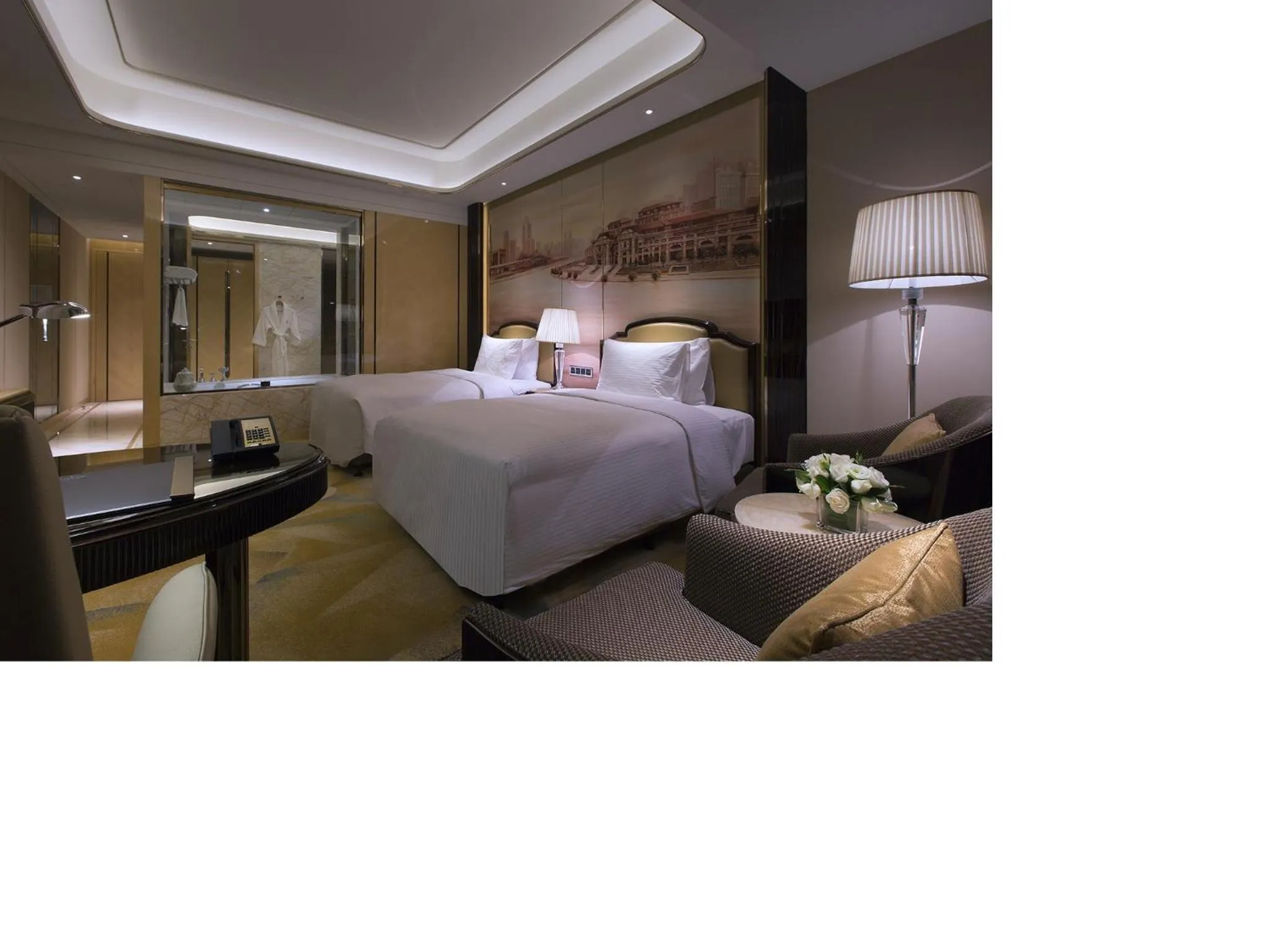 Photo of the whole room, Bed in Wanda Vista Tianjin
