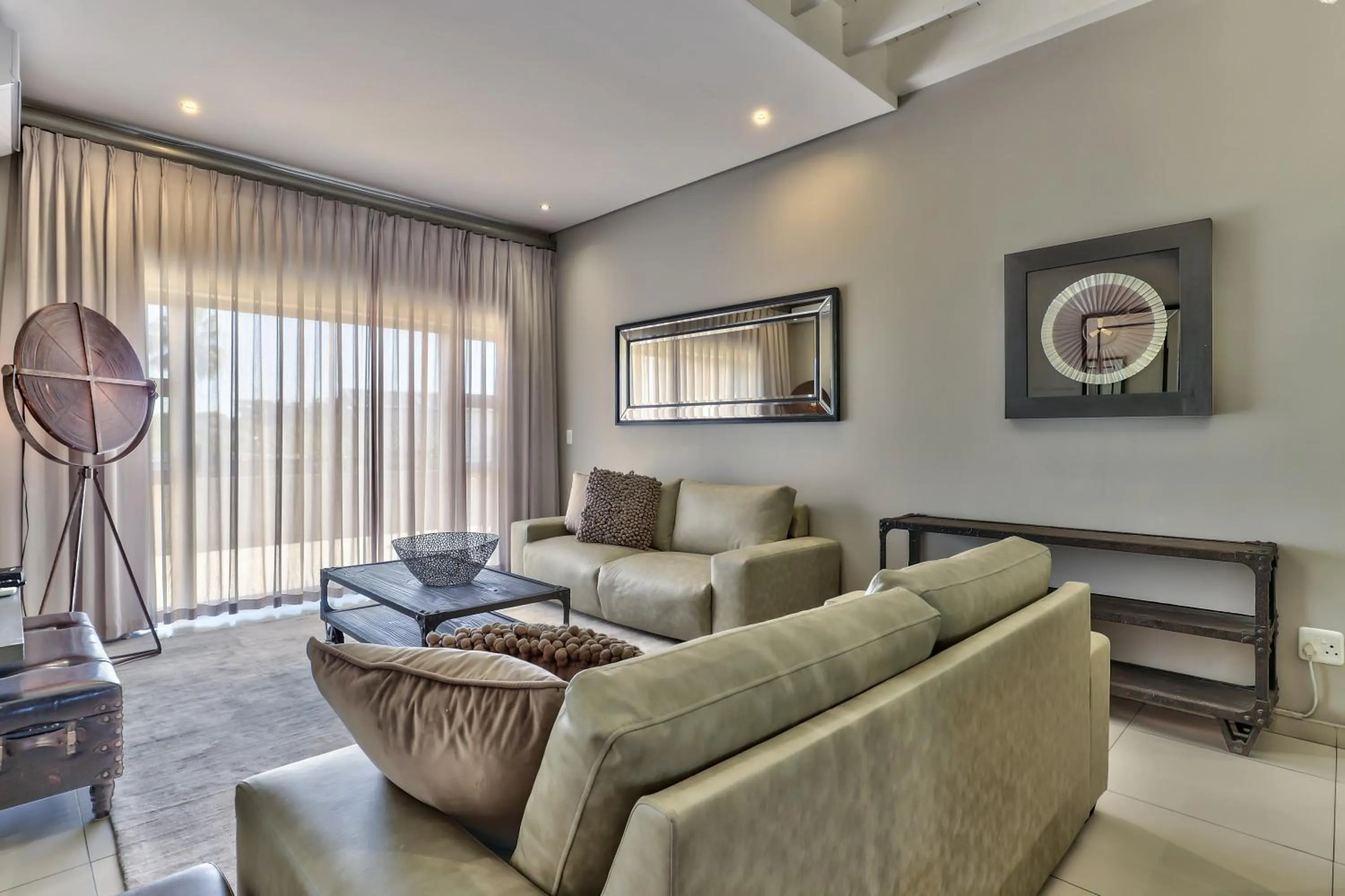 Living room in Heritage Square Apartments