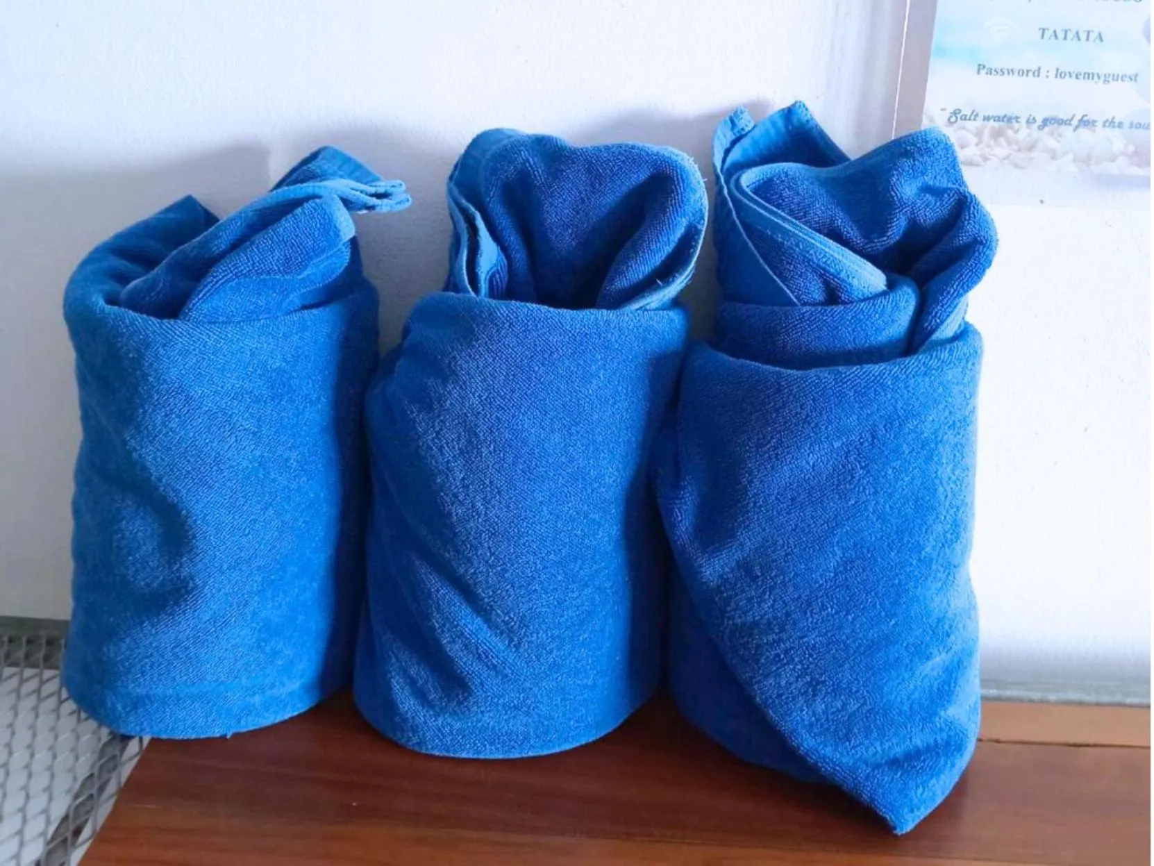 towels in TATATA Koh Tao