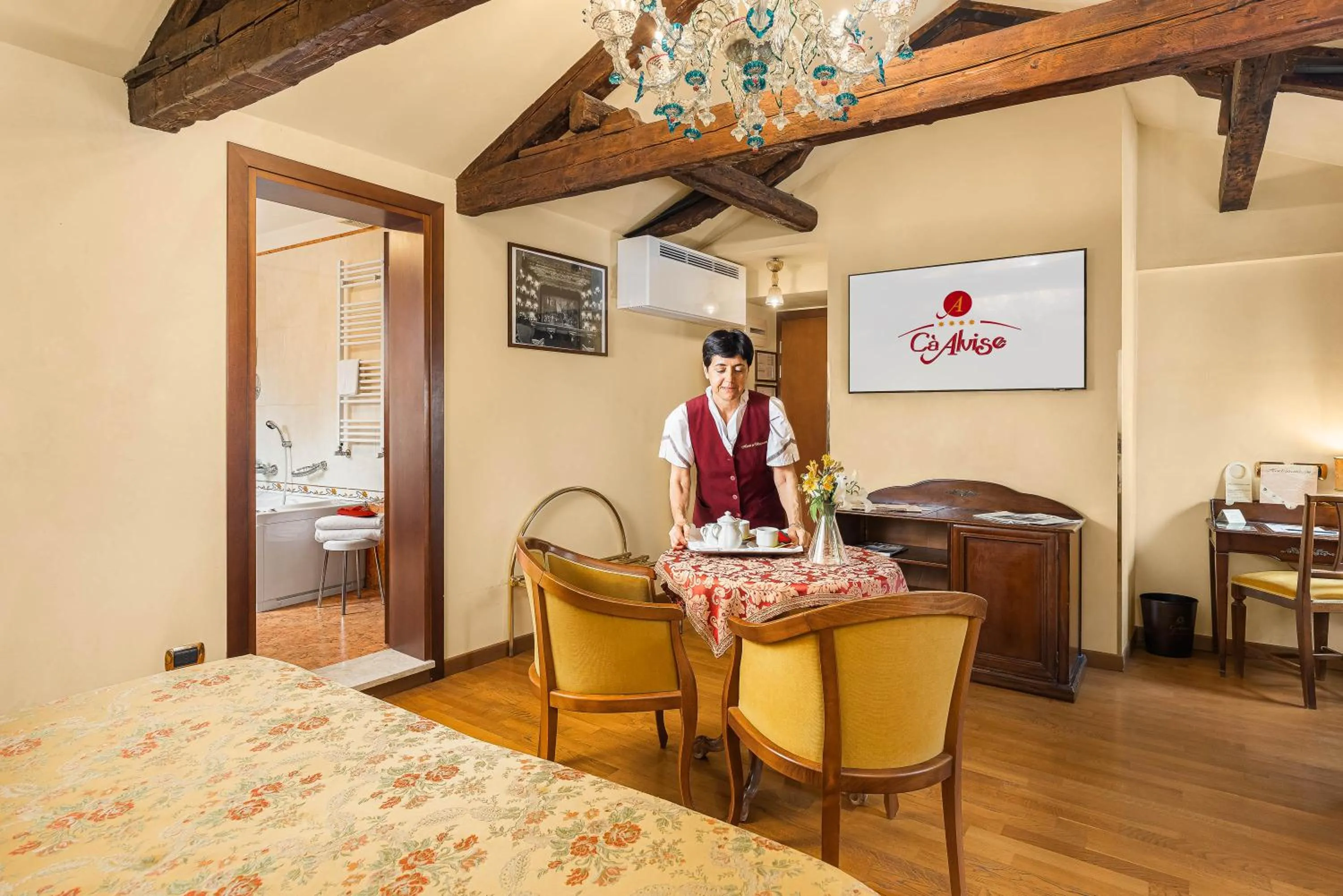 Bed in Hotel Ca' Alvise