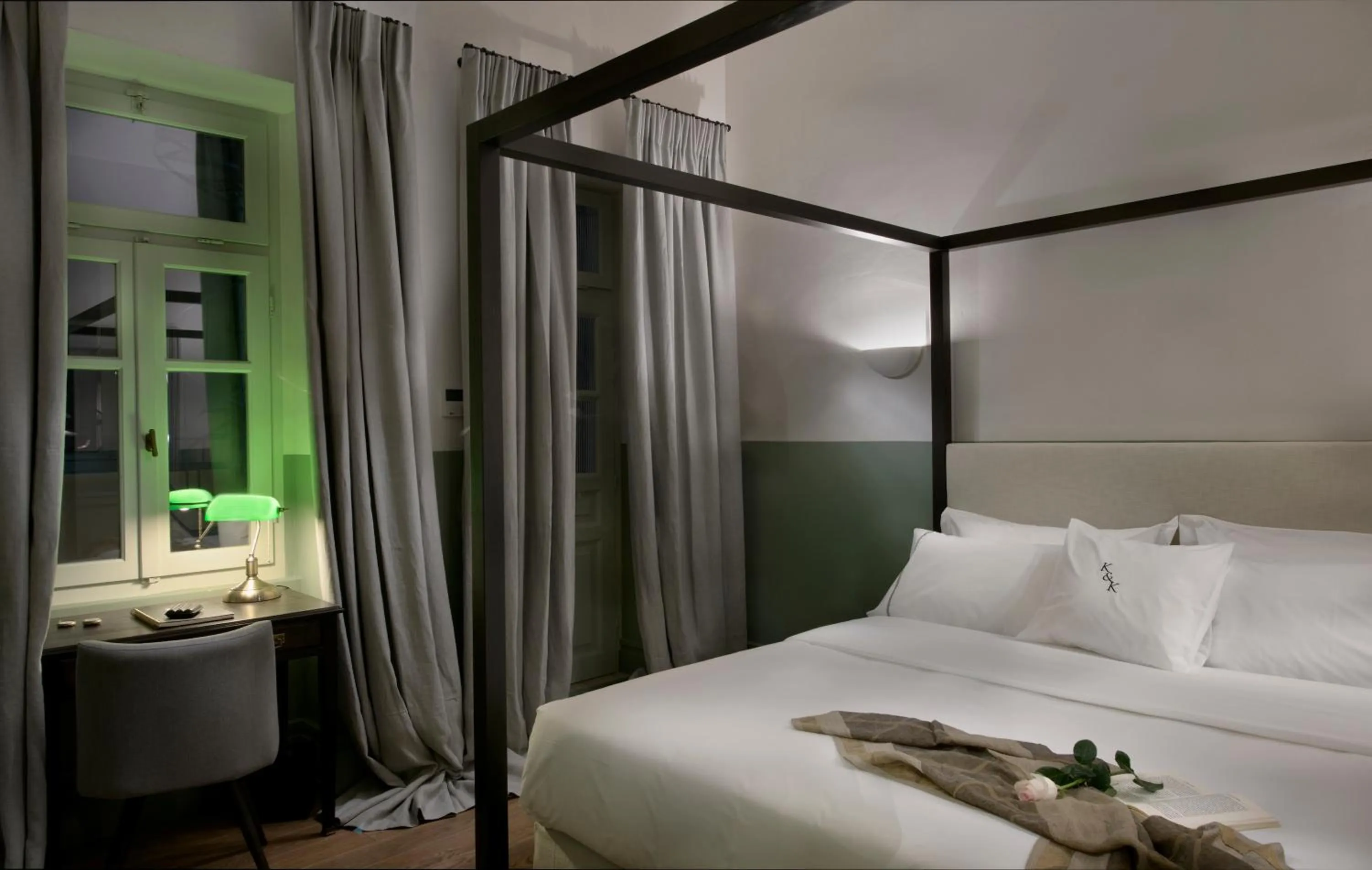 Photo of the whole room, Bed in ATHINAIDOS QUARTERS by K&K