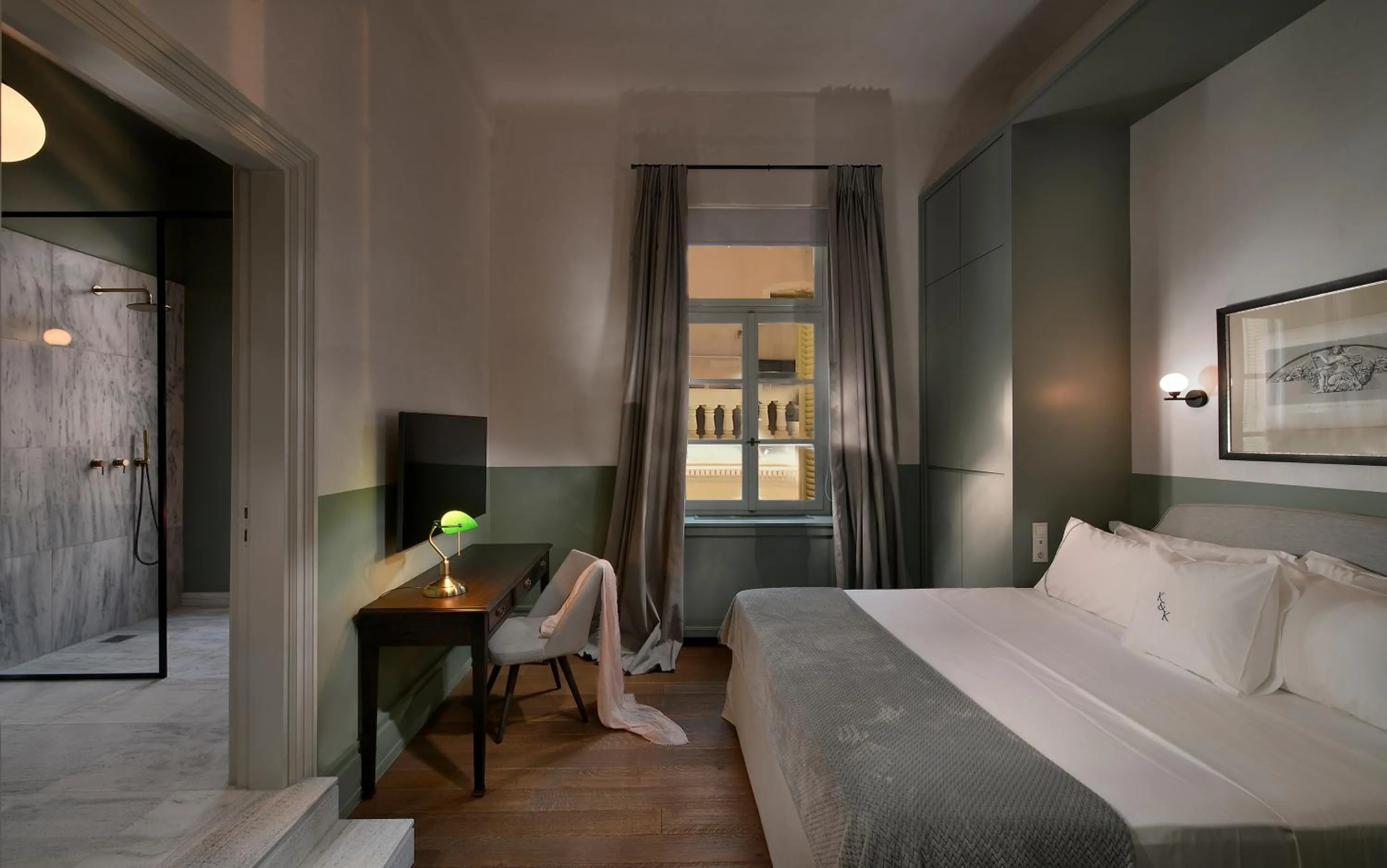 Photo of the whole room, Bed in ATHINAIDOS QUARTERS by K&K