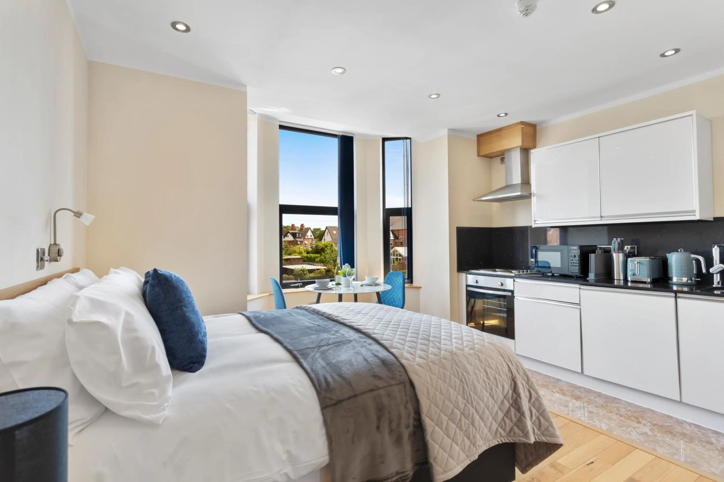 Bedroom, Bed in West One Studios