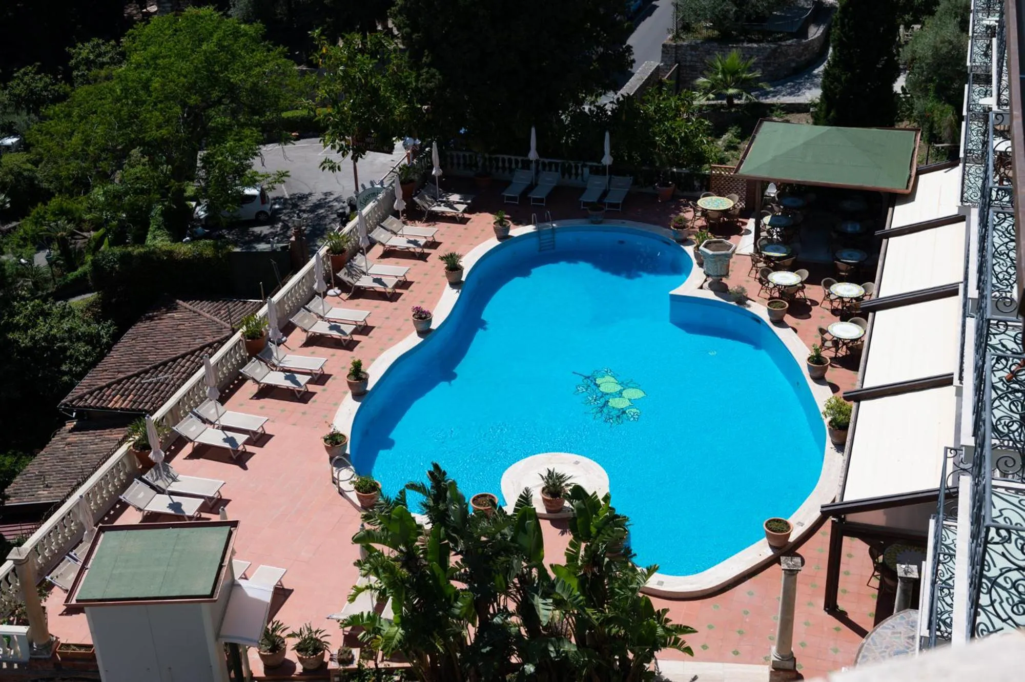 Pool view in Taormina Park Hotel