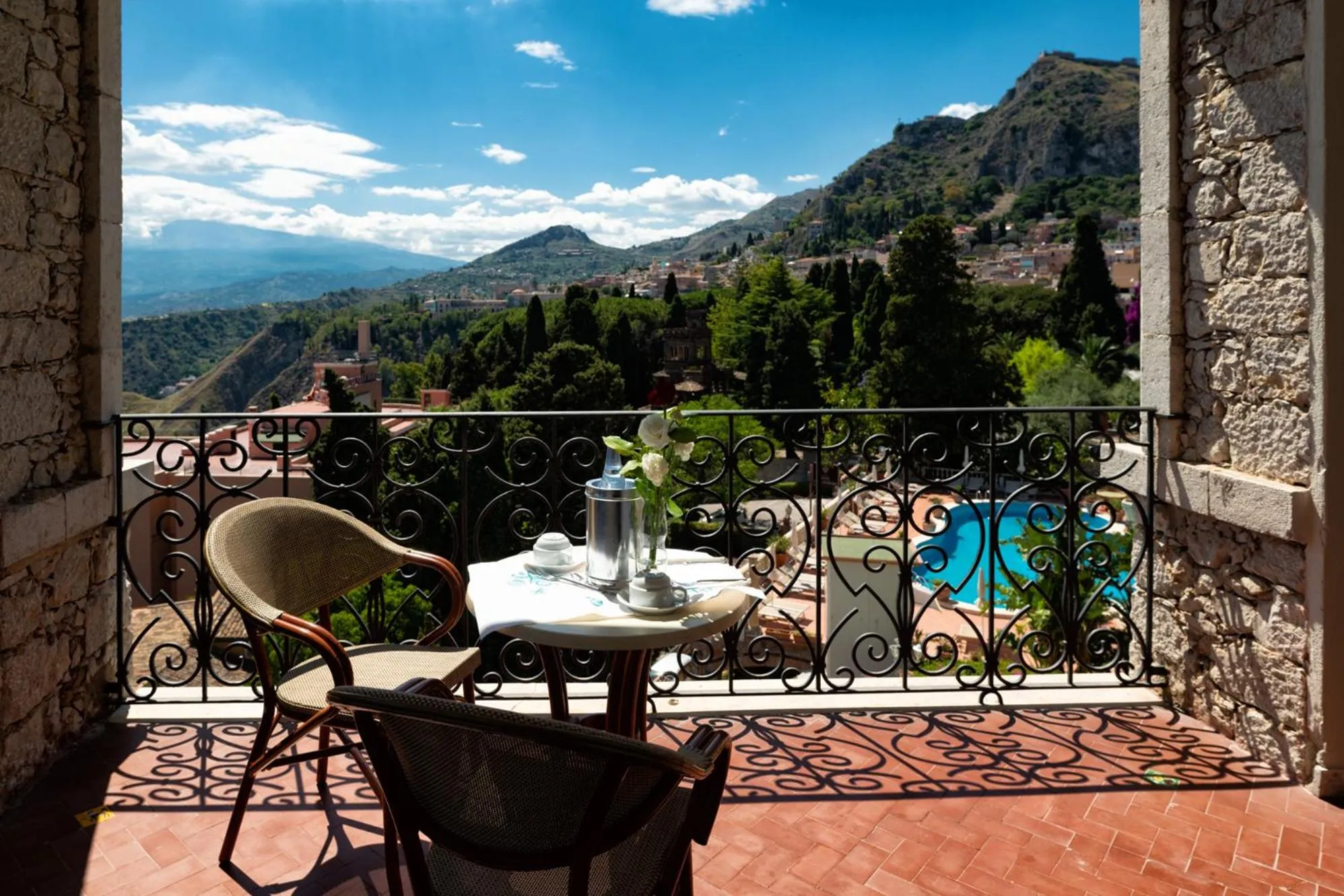 Balcony/Terrace in Taormina Park Hotel
