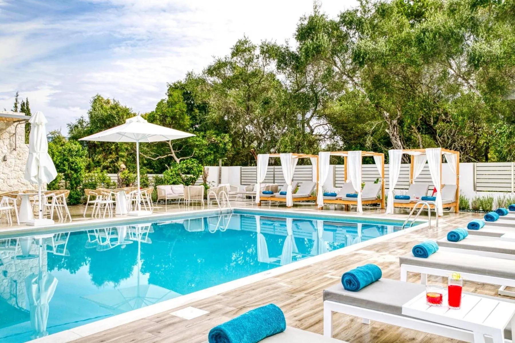 Swimming pool in Hidden Cove Corfu