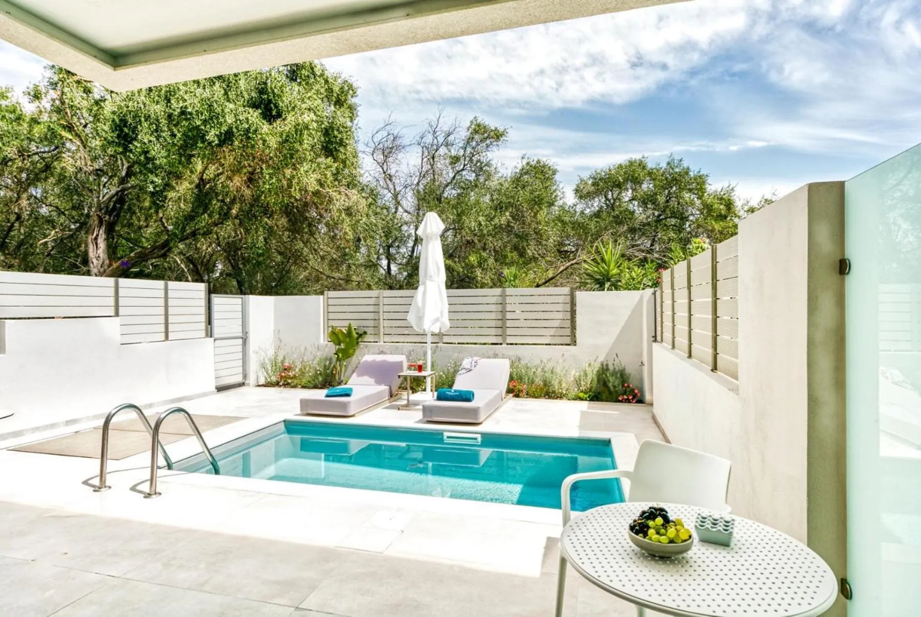 Pool view in Hidden Cove Corfu