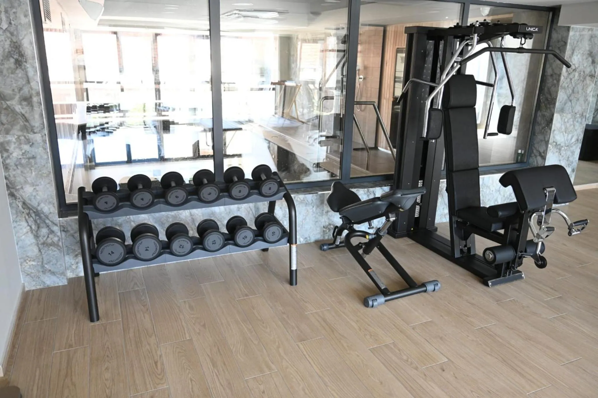 Fitness centre/facilities in Aniroc Signature Hotel