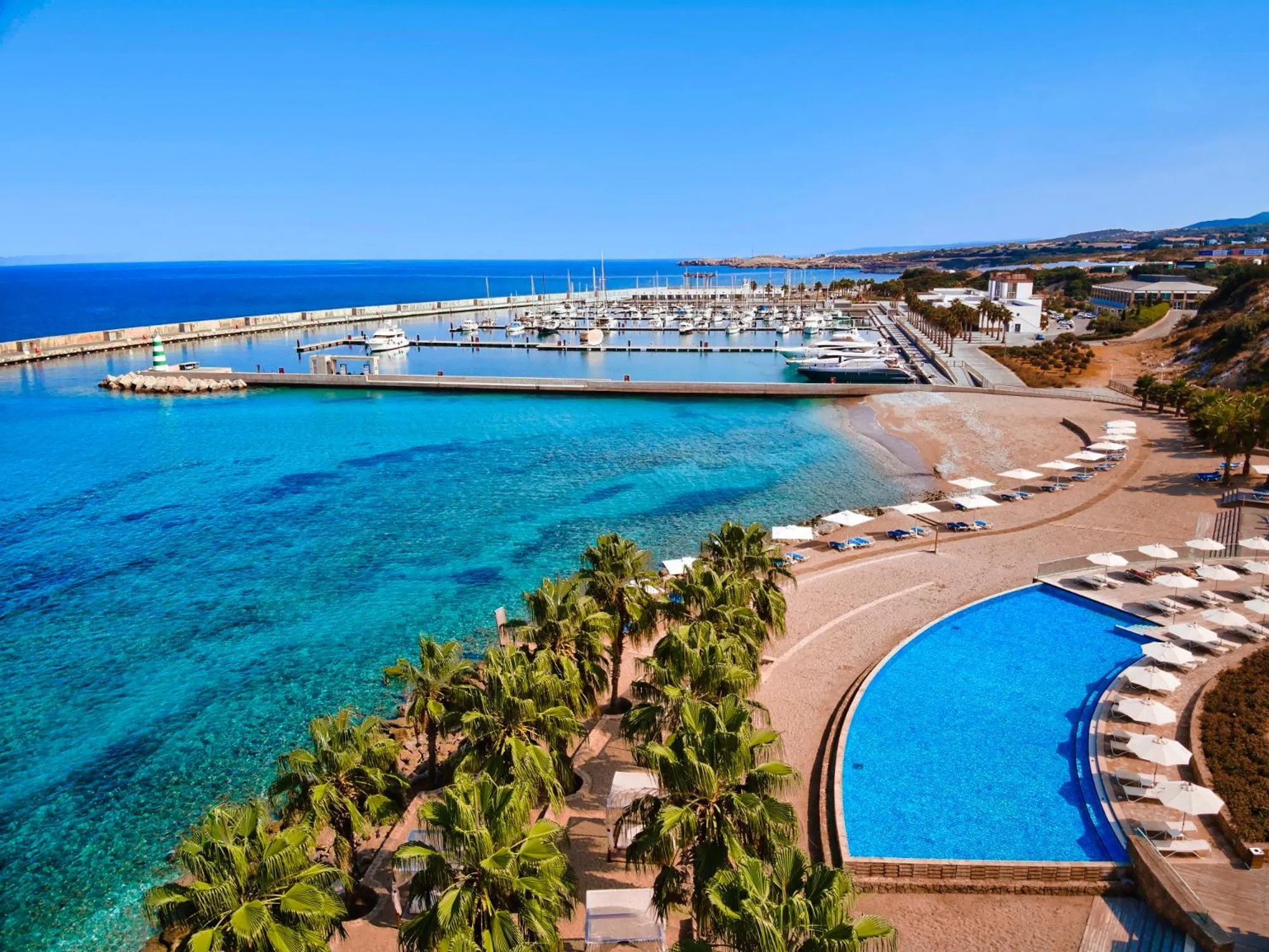 Pool view in Karpaz Gate Marina Hotel