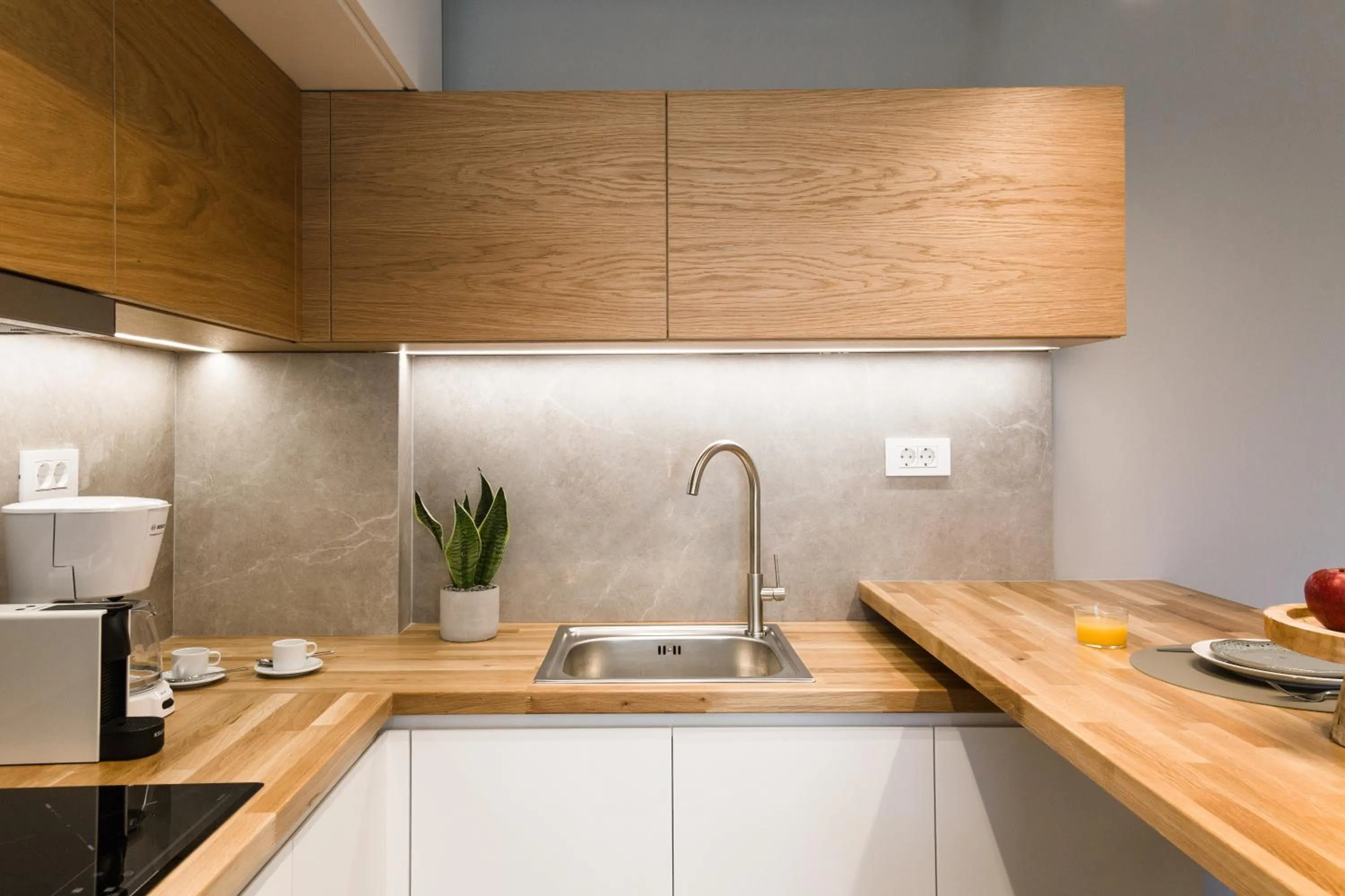 Kitchen or kitchenette in Noemie Luxury Suites