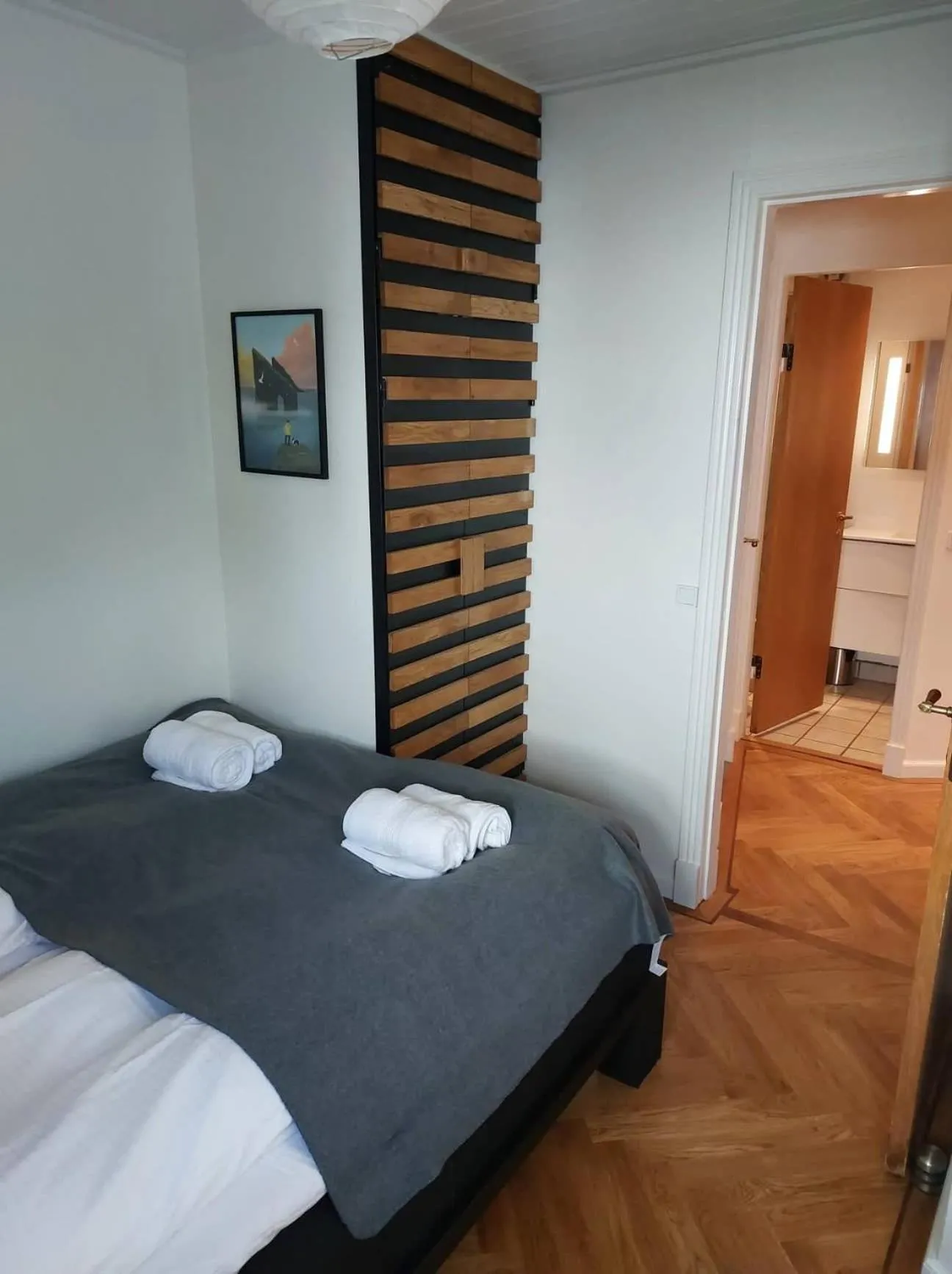 Bed in Tórshavn City Apartment