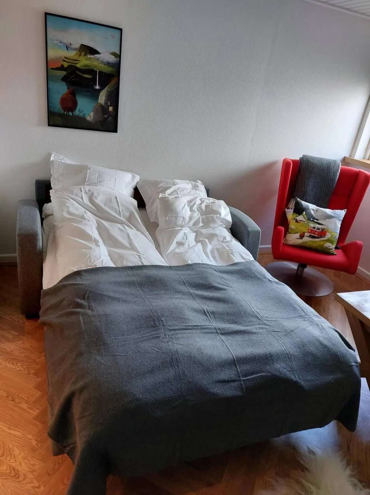 Bed in Tórshavn City Apartment