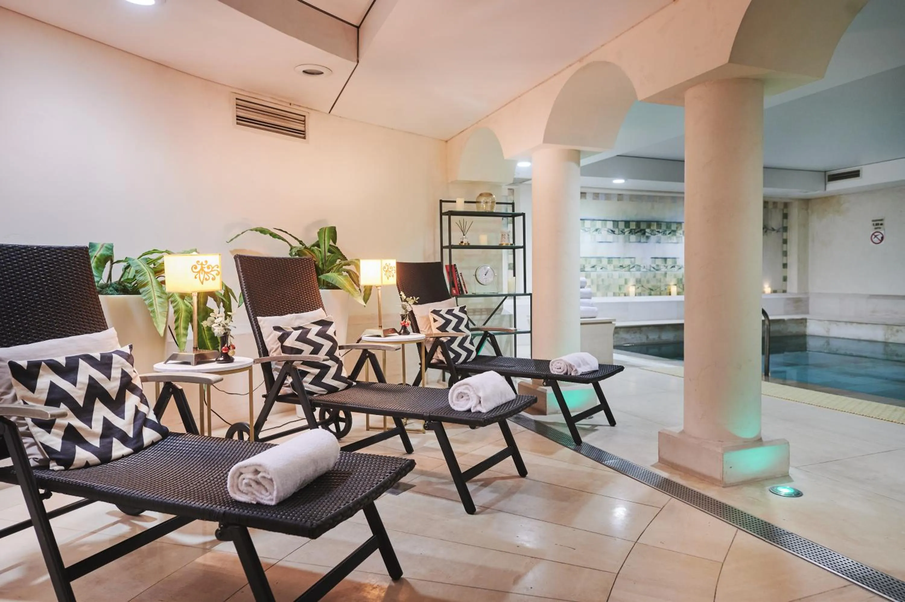 Pool view in Mamaison Le Regina Boutique Hotel