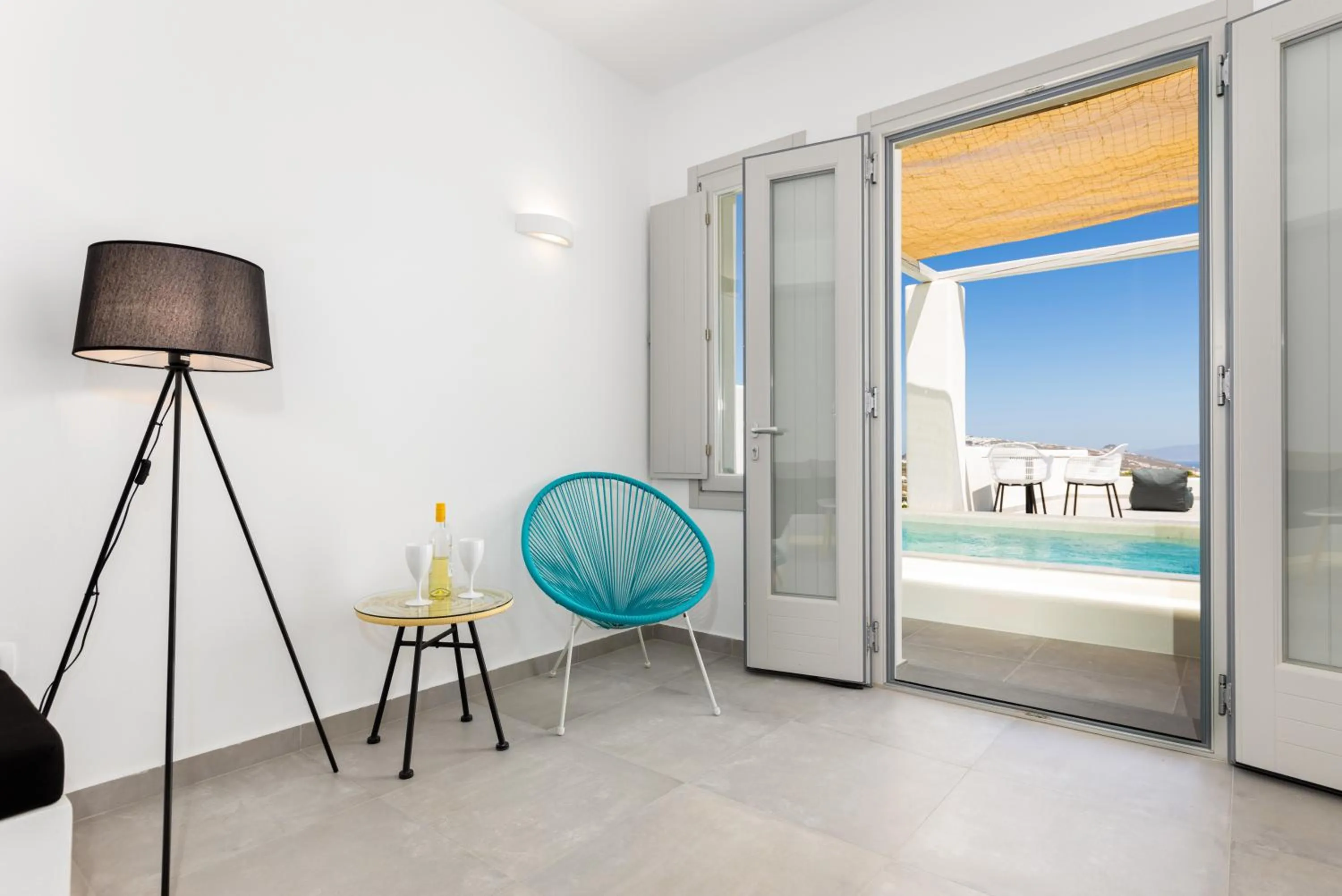 Seating area in SERAPIAS SUITES