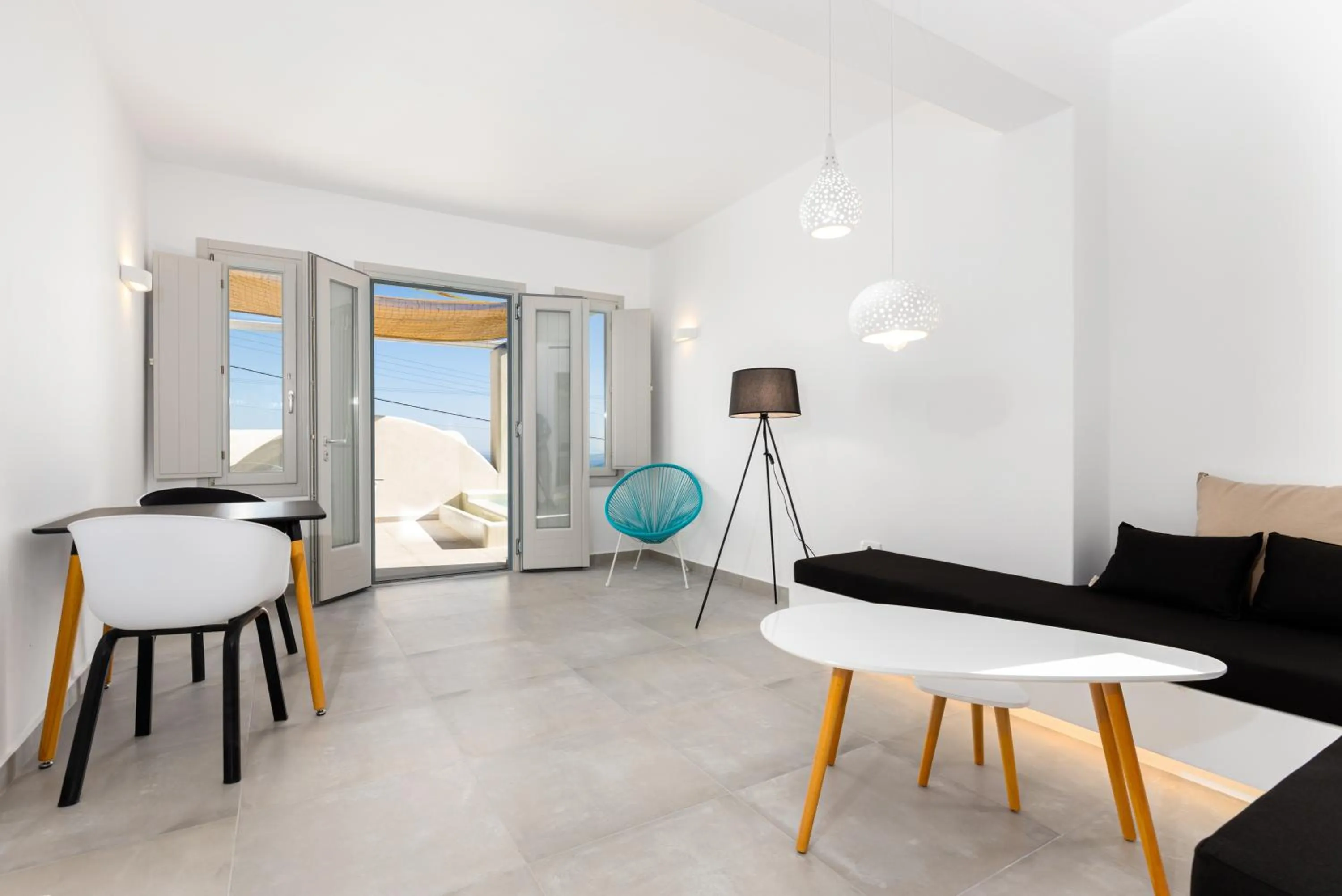 Seating area in SERAPIAS SUITES