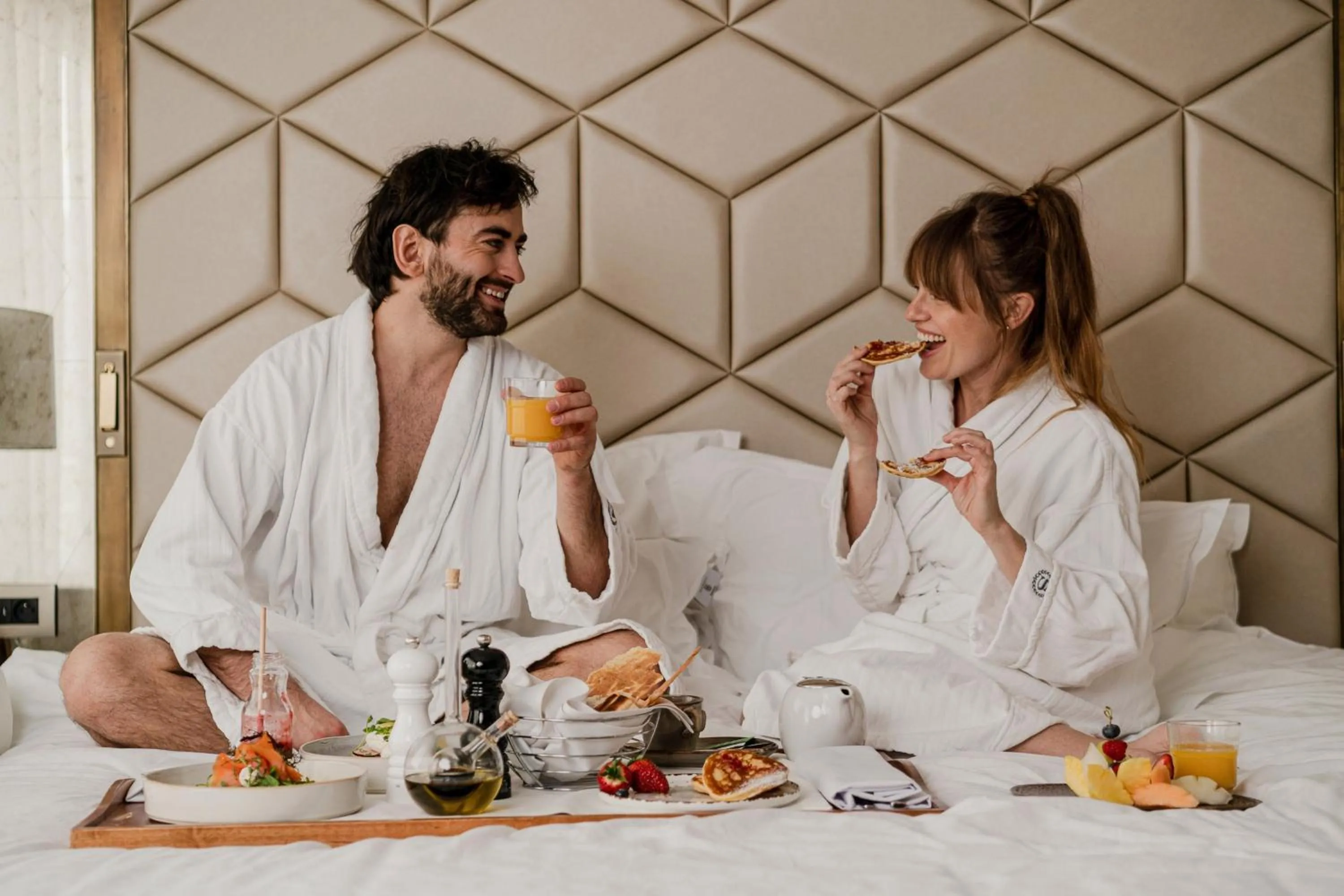 Breakfast, Bed in Sheraton Grand Warsaw