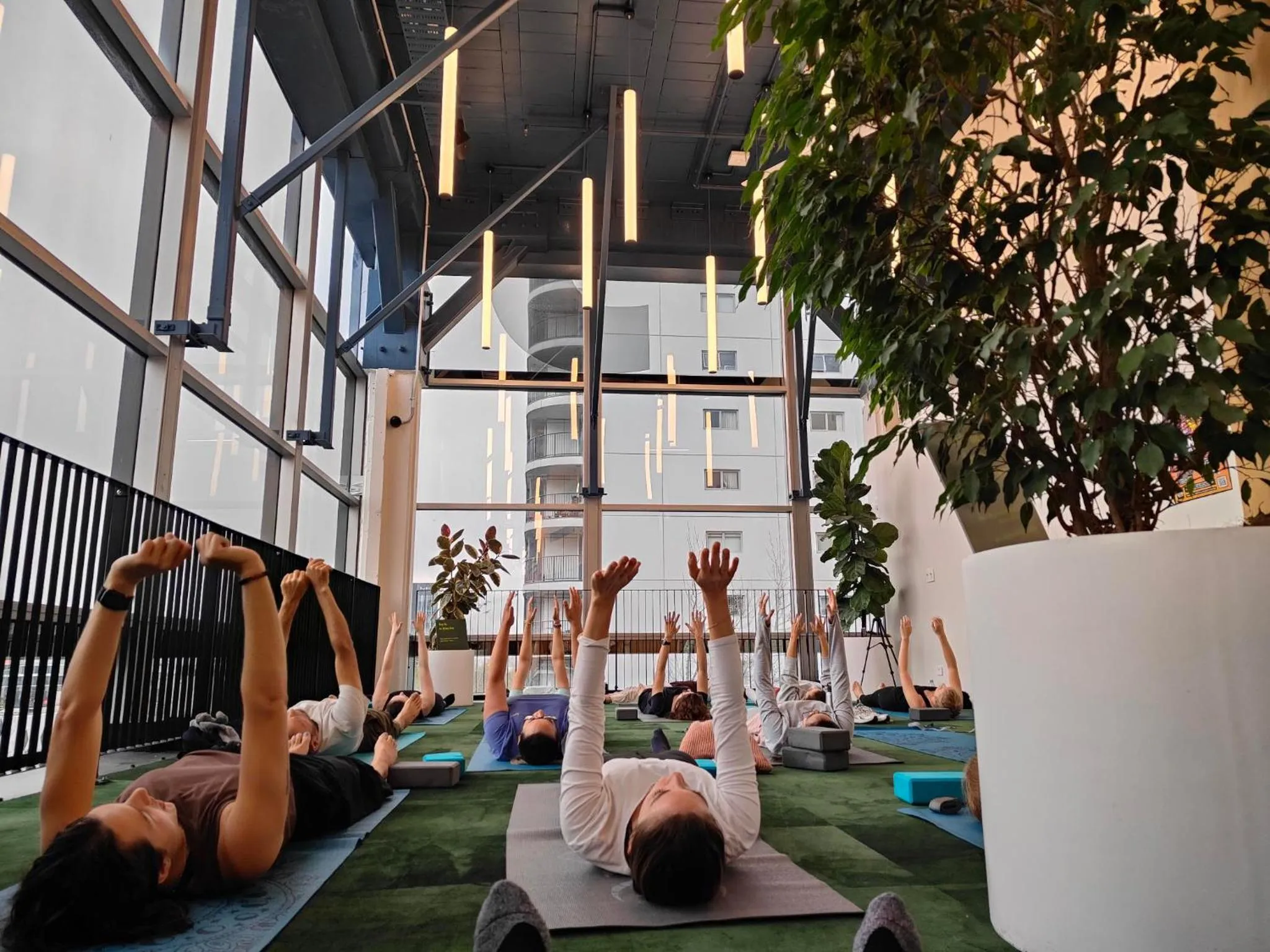 Communal lounge/ TV room in LyLo Auckland Hotel