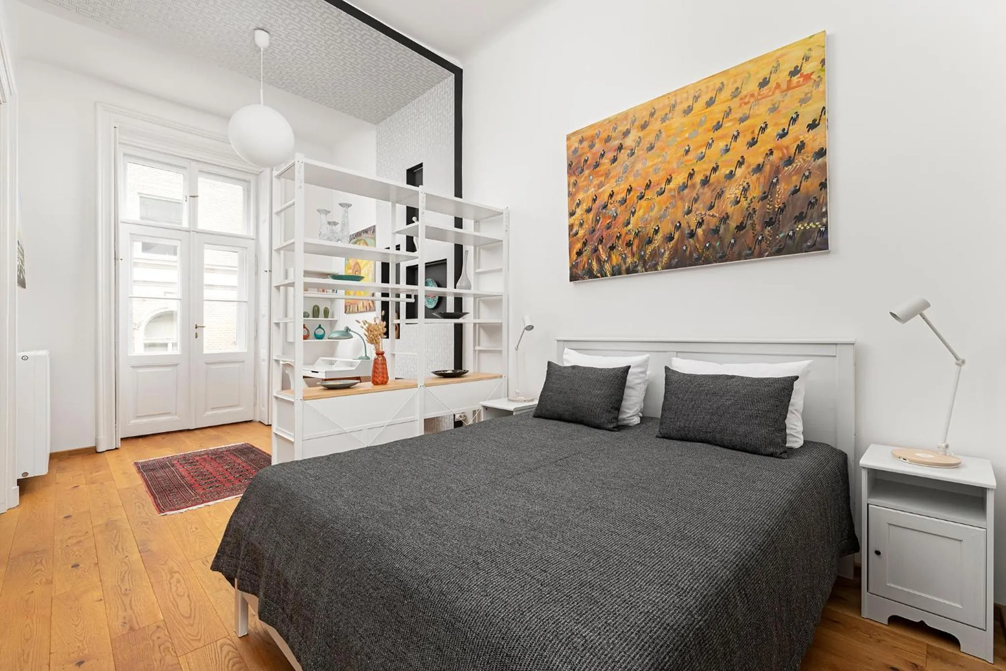 Bed in BonBon Style Apartman Budapest