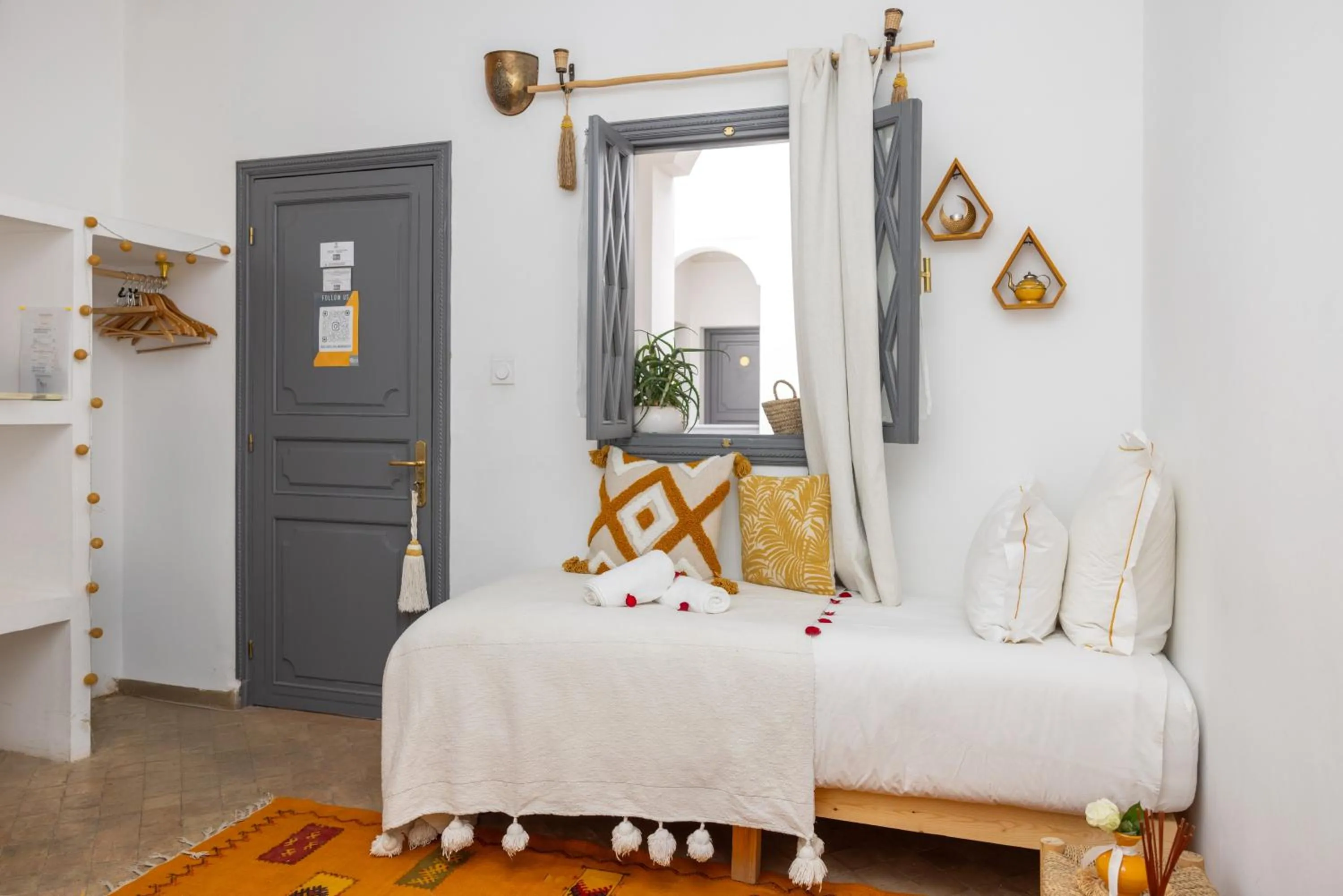 Bed in Riad Amya & Spa