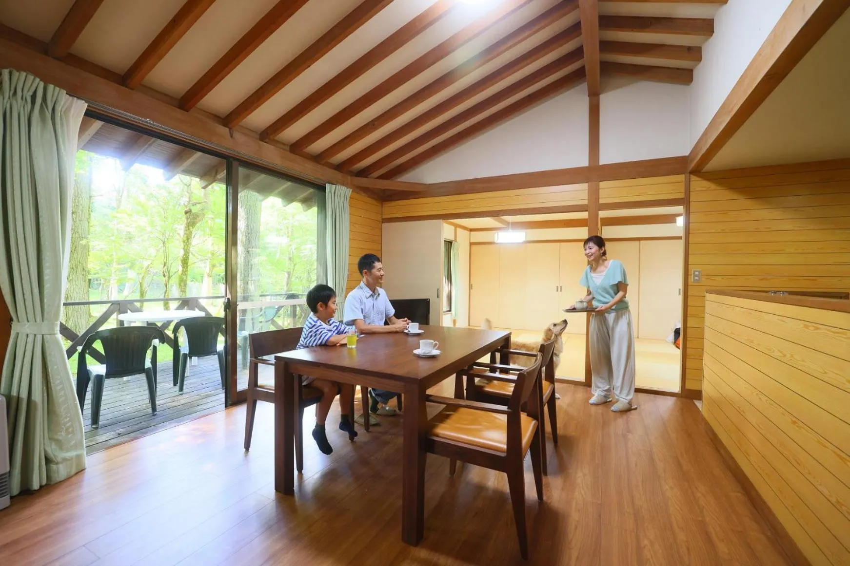 Quadruple Room with Terrace in Village Kagetsuen