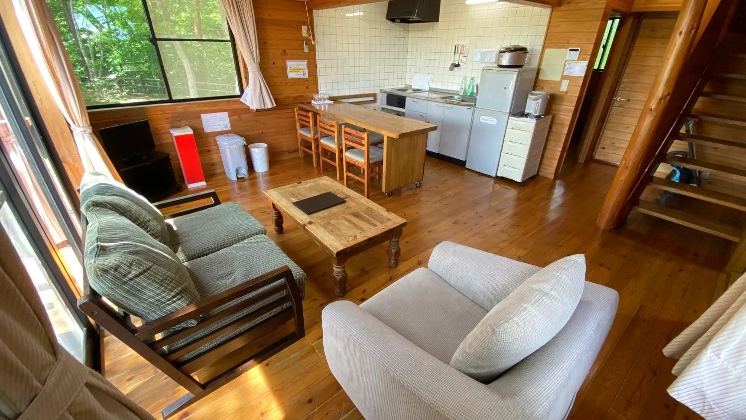 Living room, Bed in Tabinoteitaku Yakurai Cottage