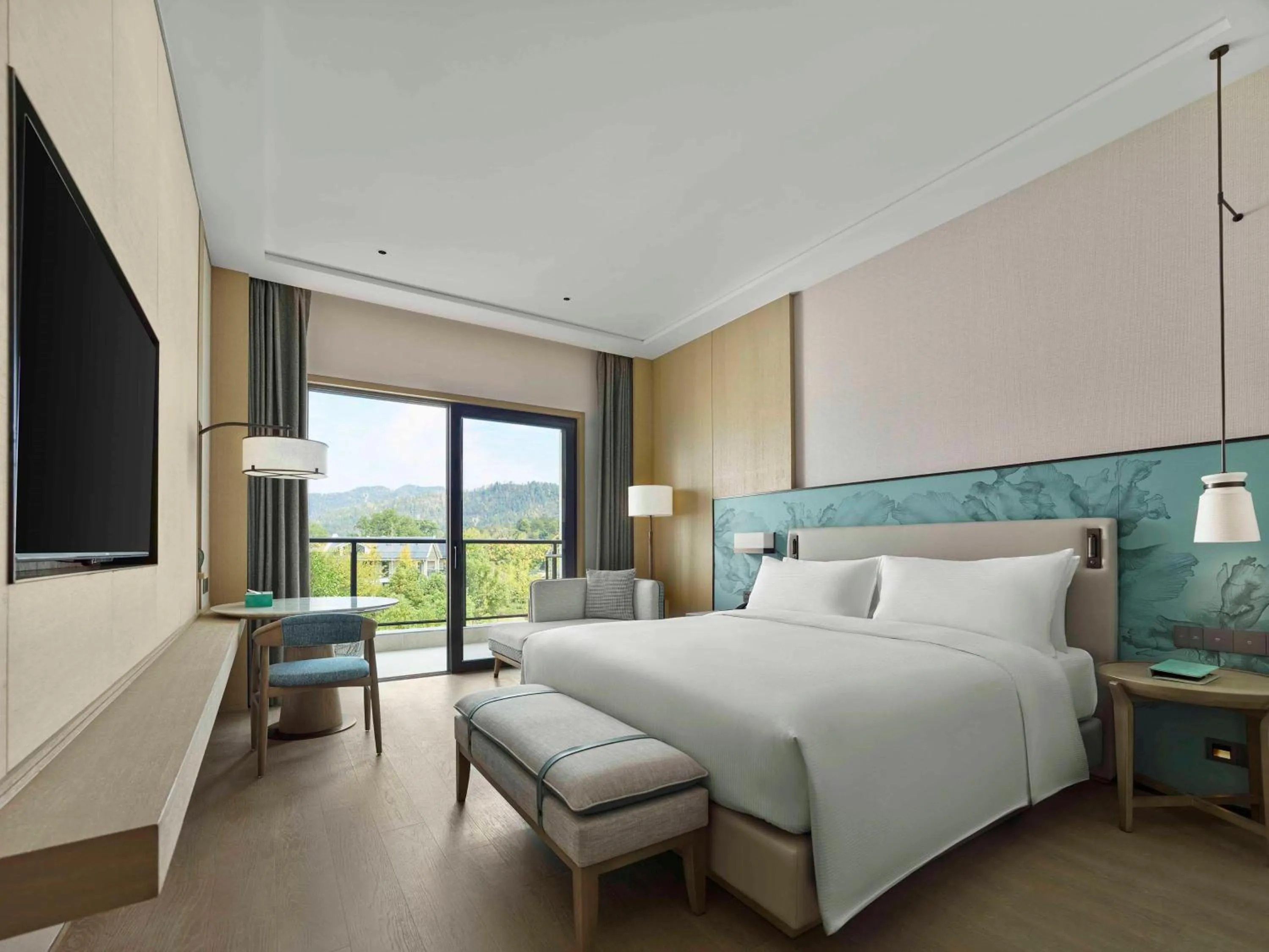 Bed in Doubletree By Hilton Taizhou Shenxianju