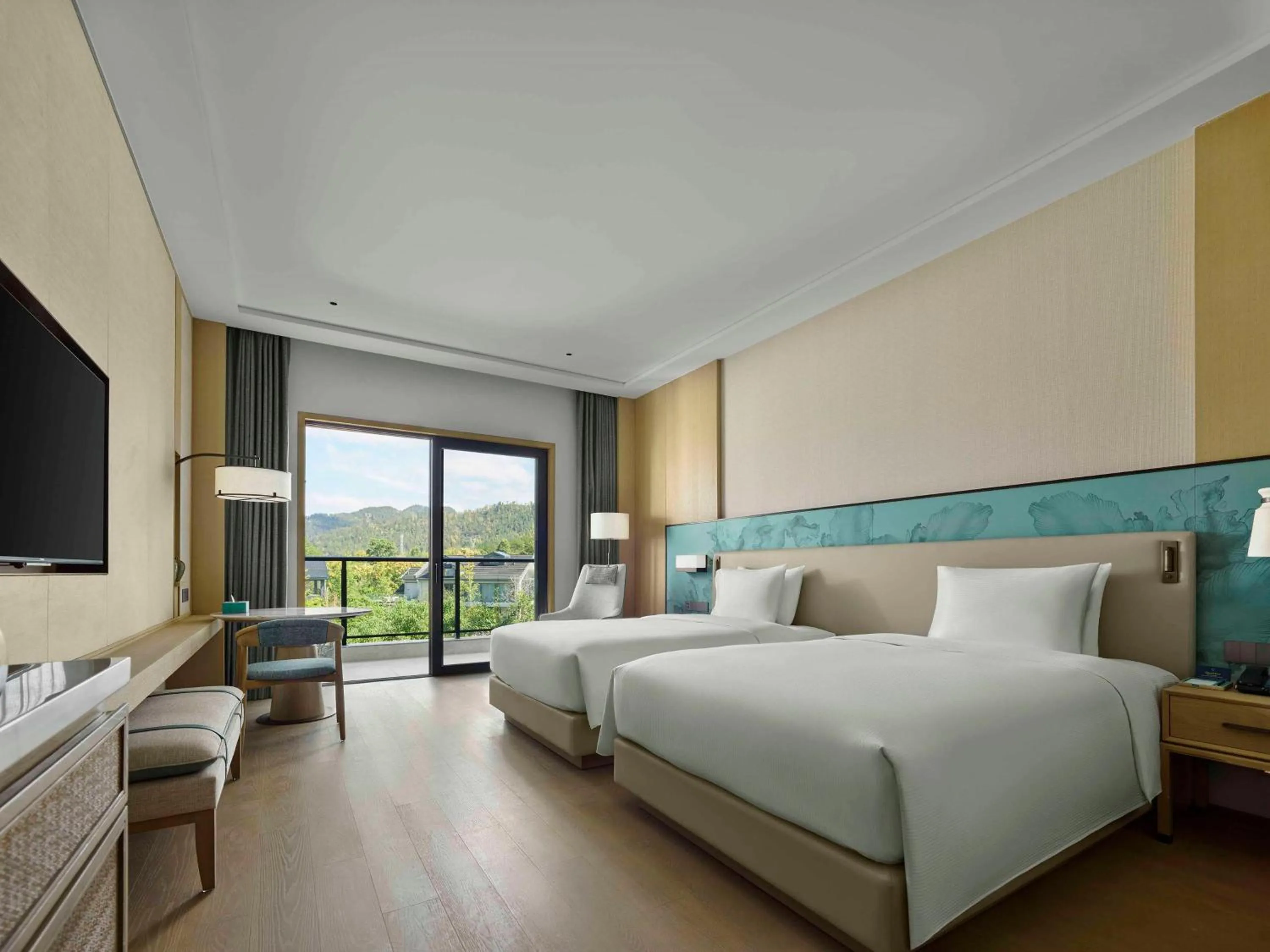 Bed in Doubletree By Hilton Taizhou Shenxianju