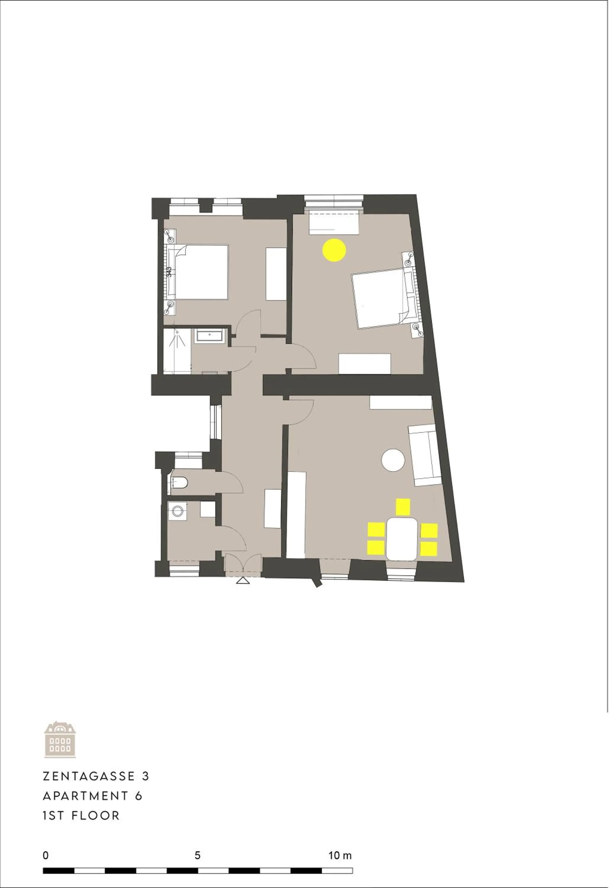 Floor plan in HeyMi Apartments Zentagasse