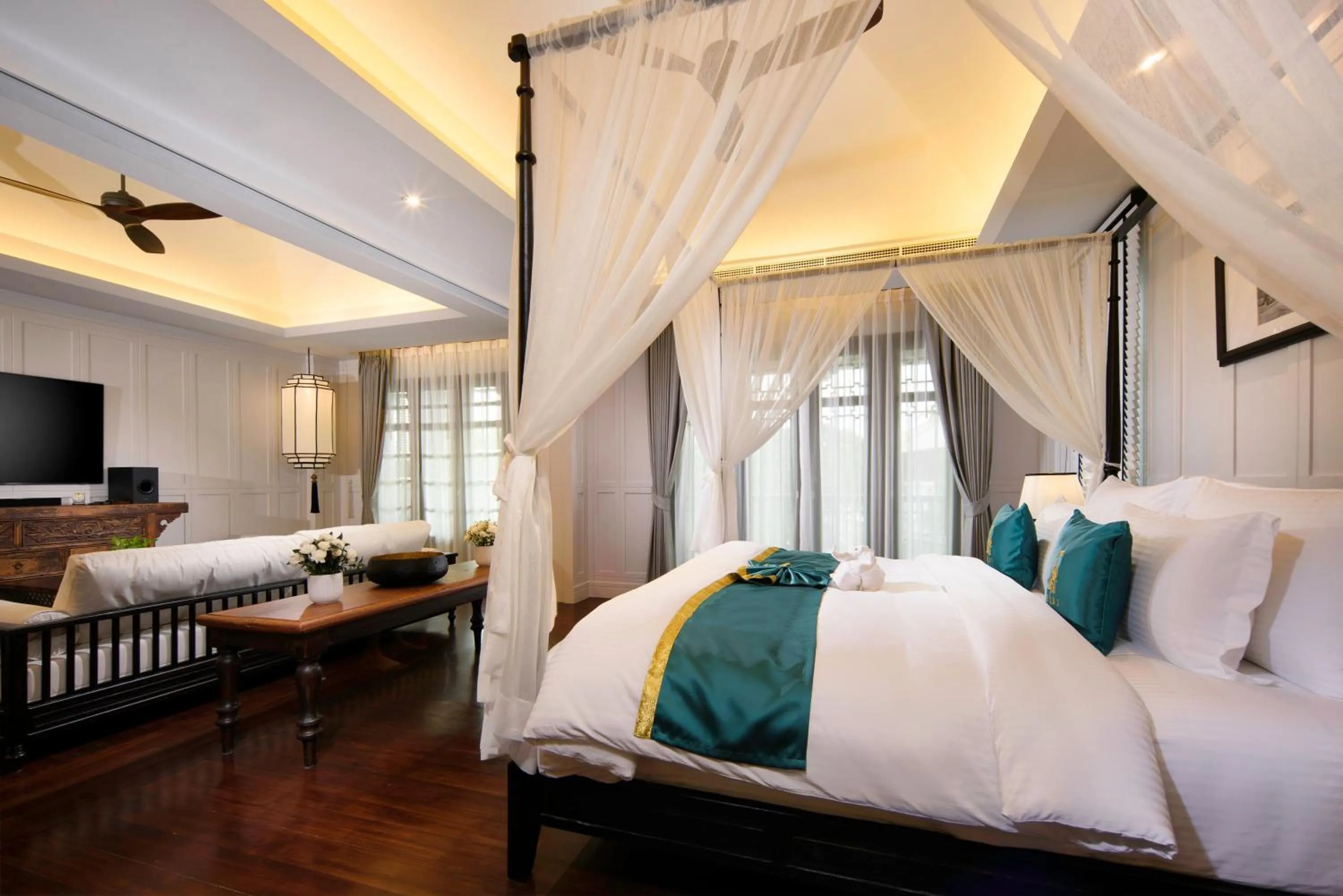 Living room, Bed in Siri Village Chiang Mai