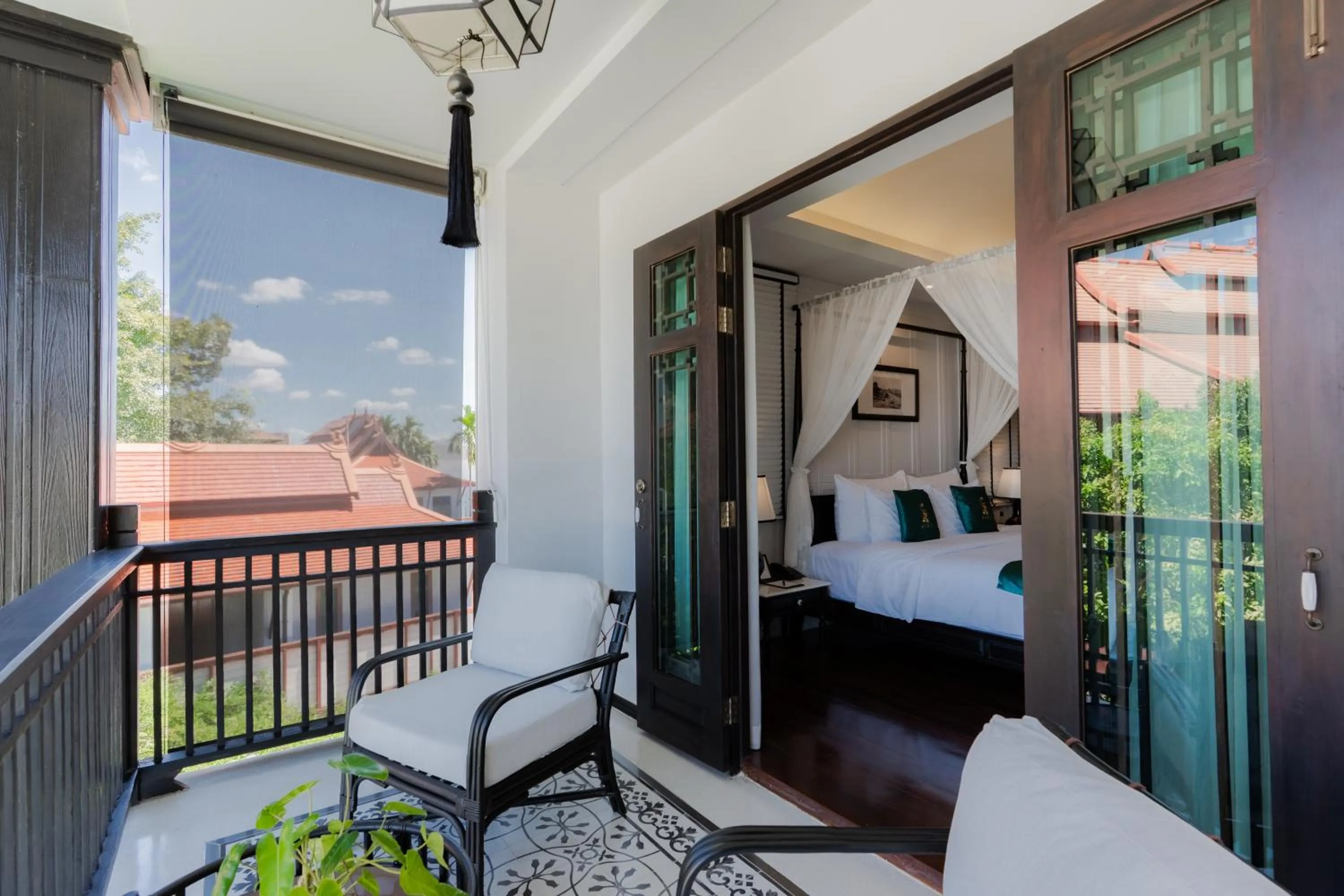 View (from property/room), Bed in Siri Village Chiang Mai