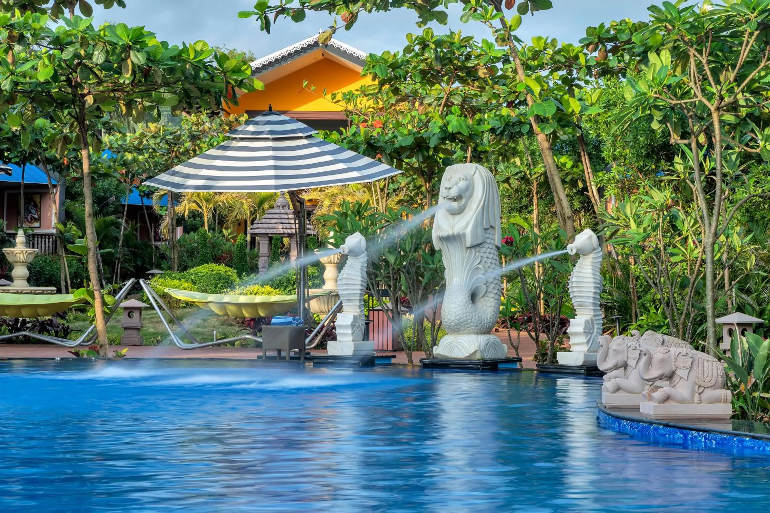 Pool view in Mayfair On Sea, Morjim Beach, Goa
