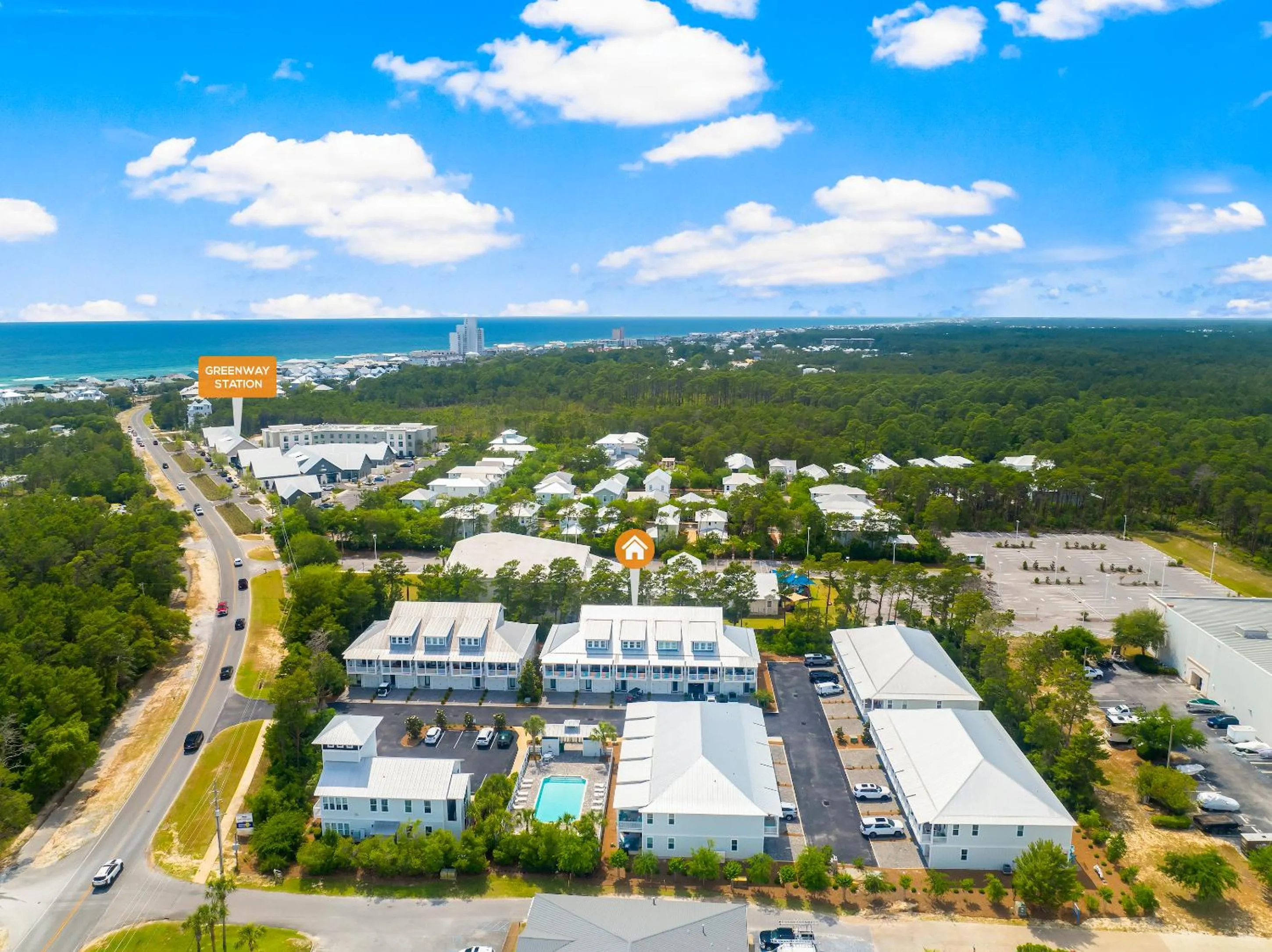 Property building in 30A Townhomes at Seagrove by Panhandle Getaways