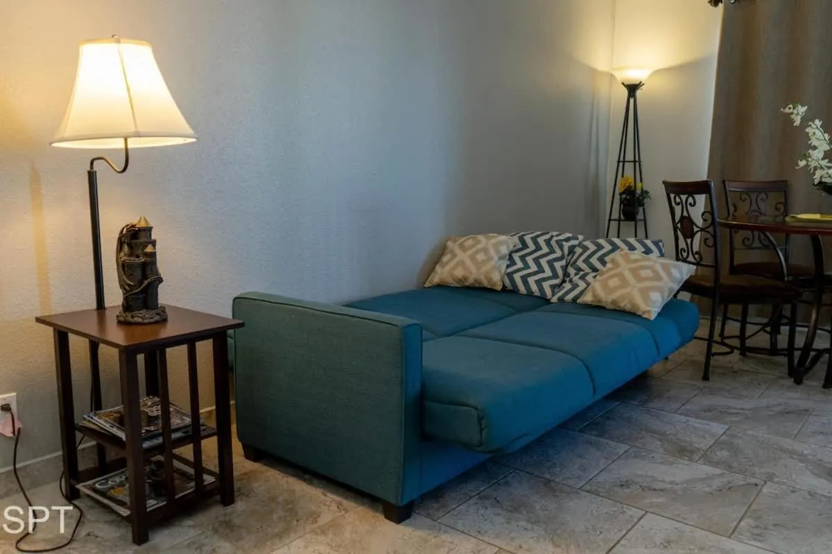 Living room in Gulfview II #410 Luxe