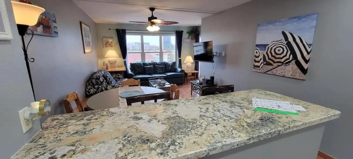 Living room in Gulfview II #604