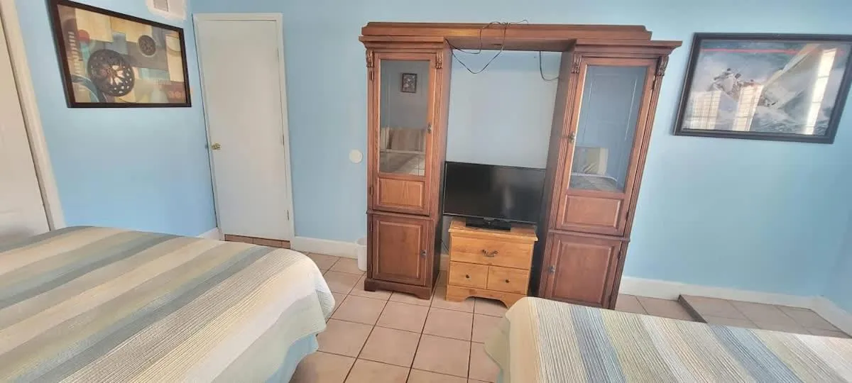 Bed in Sparky's Pool House