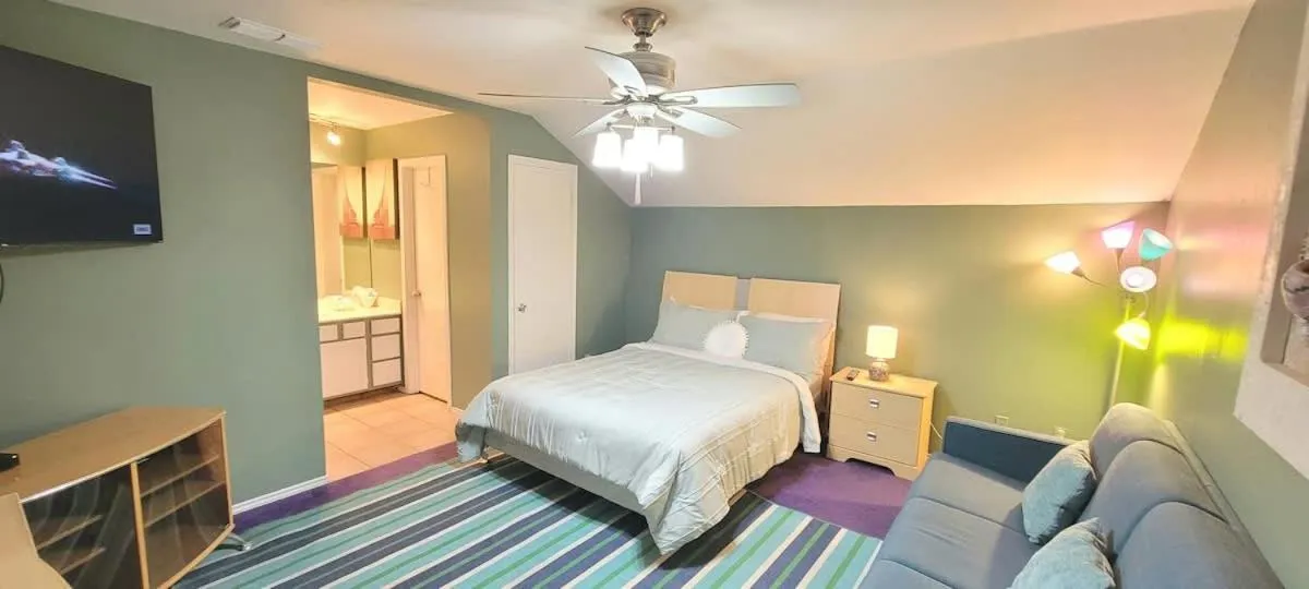 Bed in Sparky's Pool House