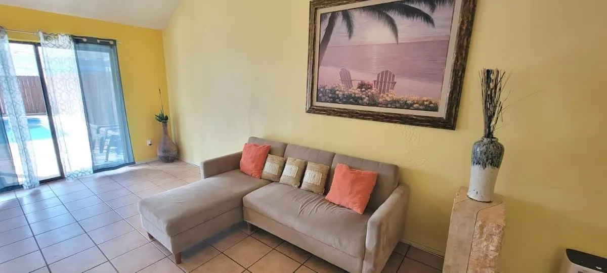 Living room in Sparky's Pool House