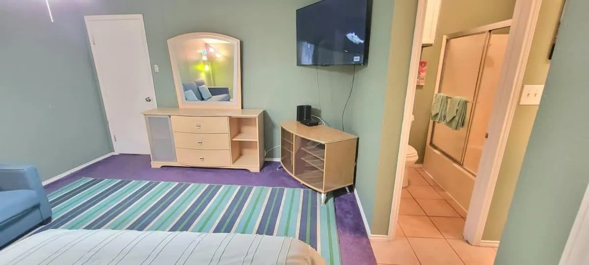 Bed in Sparky's Pool House