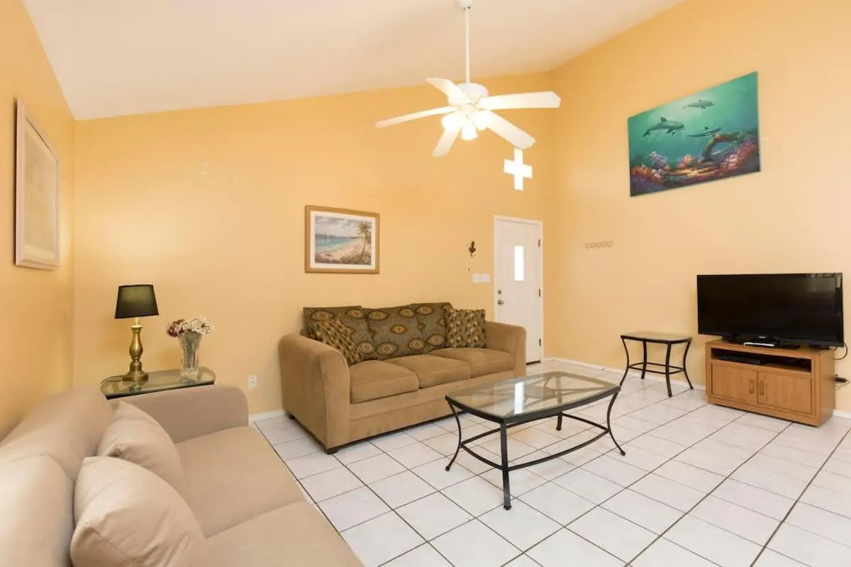 Living room in Blue Siren House