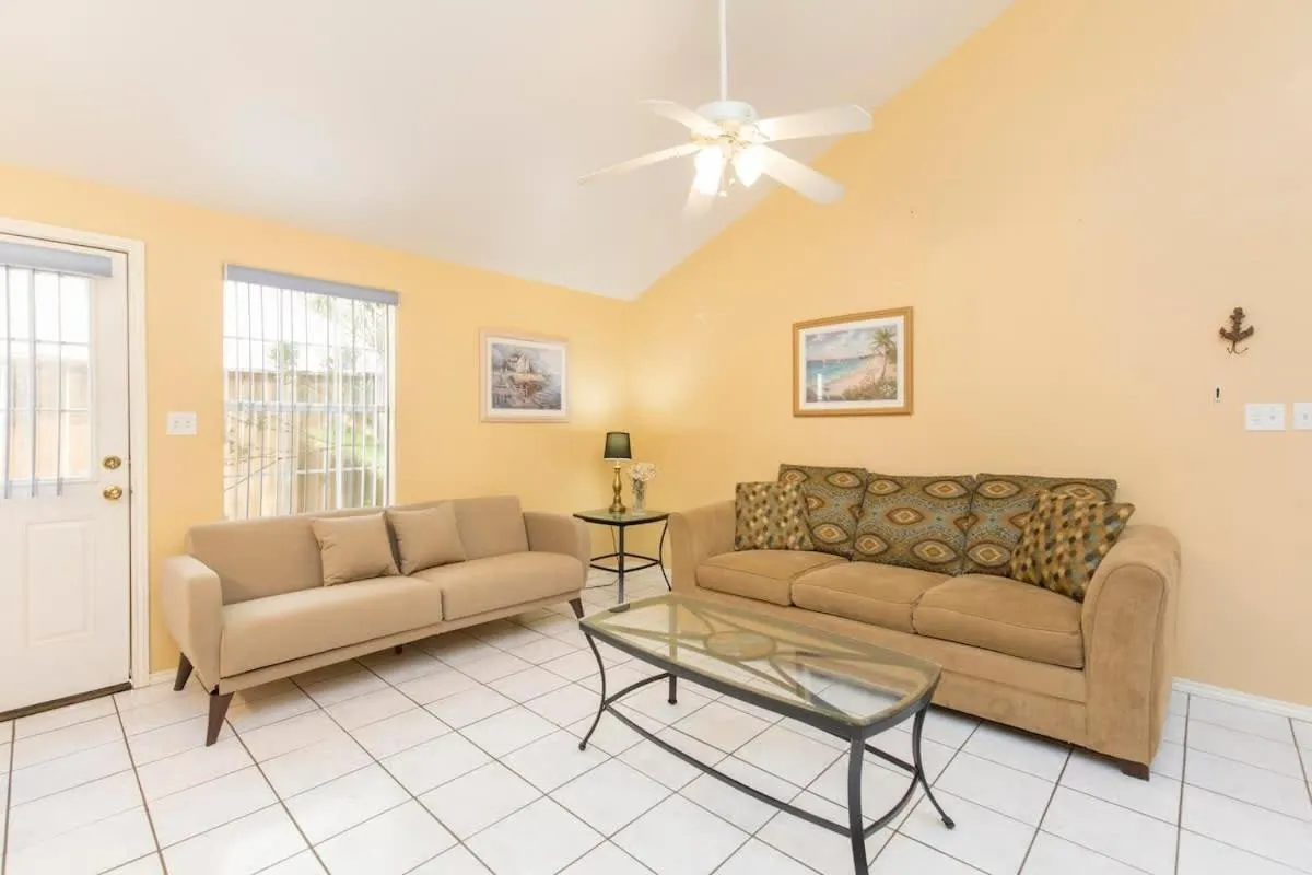 Living room in Blue Siren House