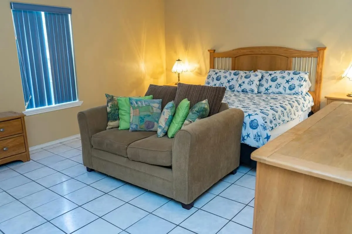 Bed in Blue Siren House