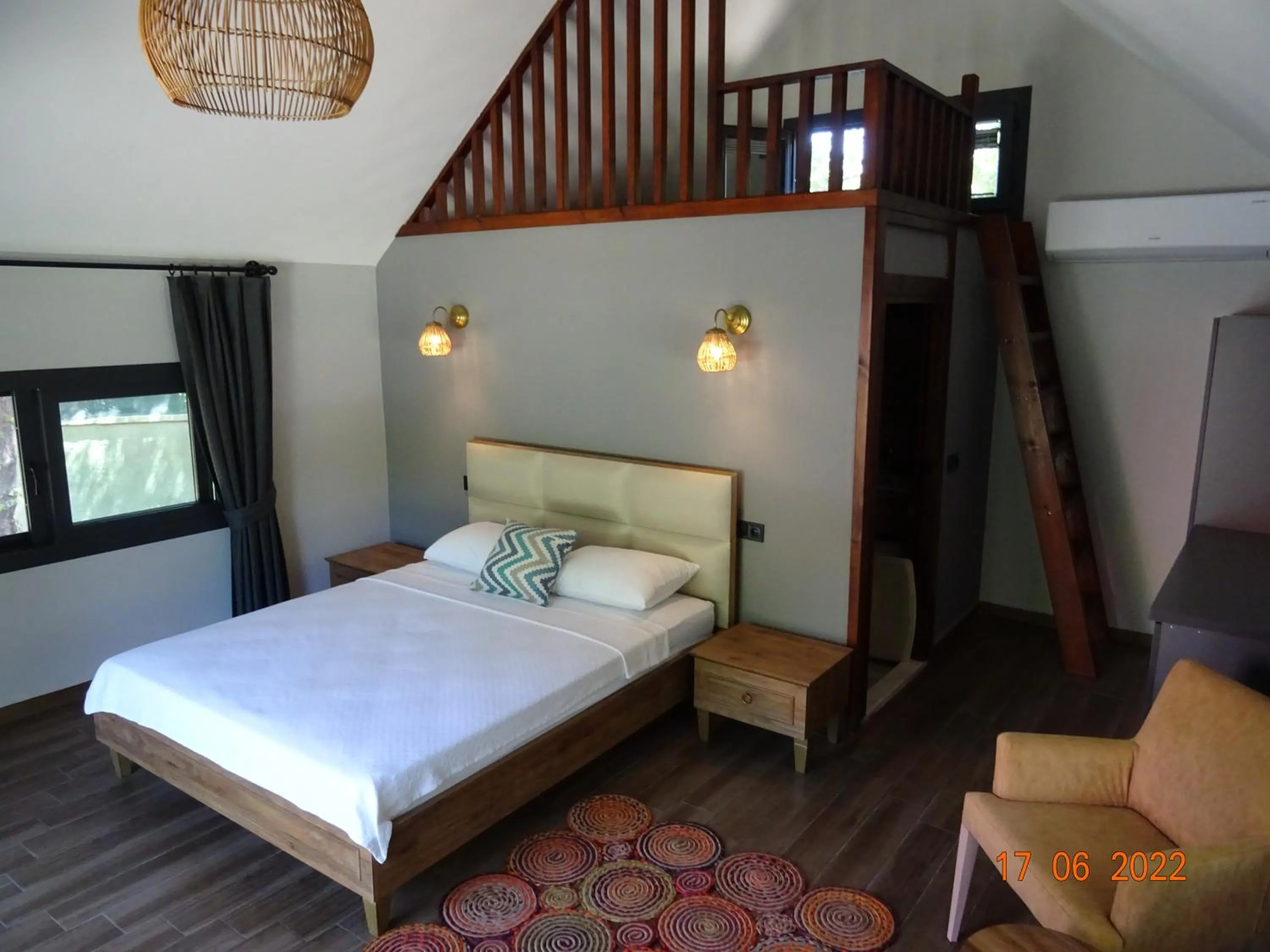 Bed in Gaia Koru Bungalows